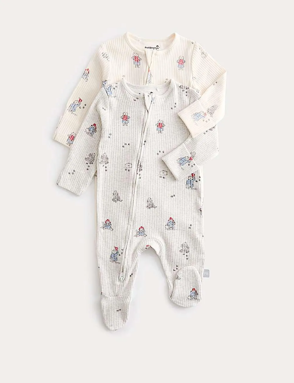 2pk Cotton Rich Paddington™ Sleepsuits (6½lbs-3 Yrs)