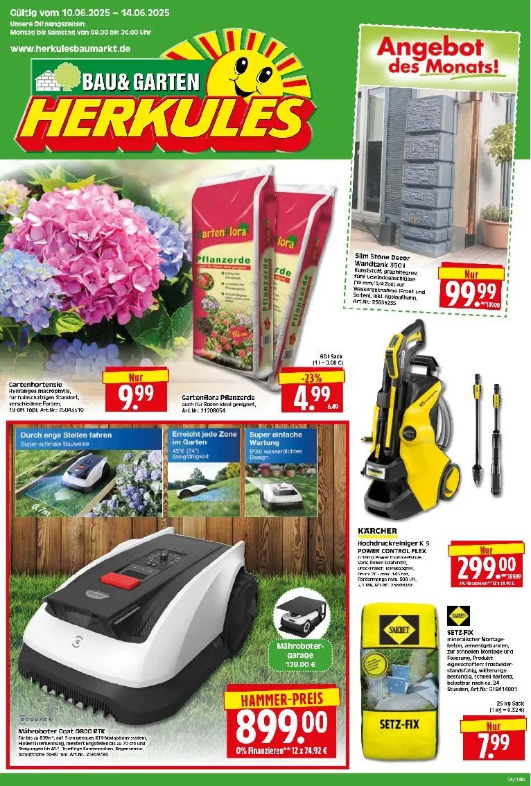 Herkules Baumarkt Prospekte von 10. Juni bis 14. Juni 2025 - Prospekt seite 