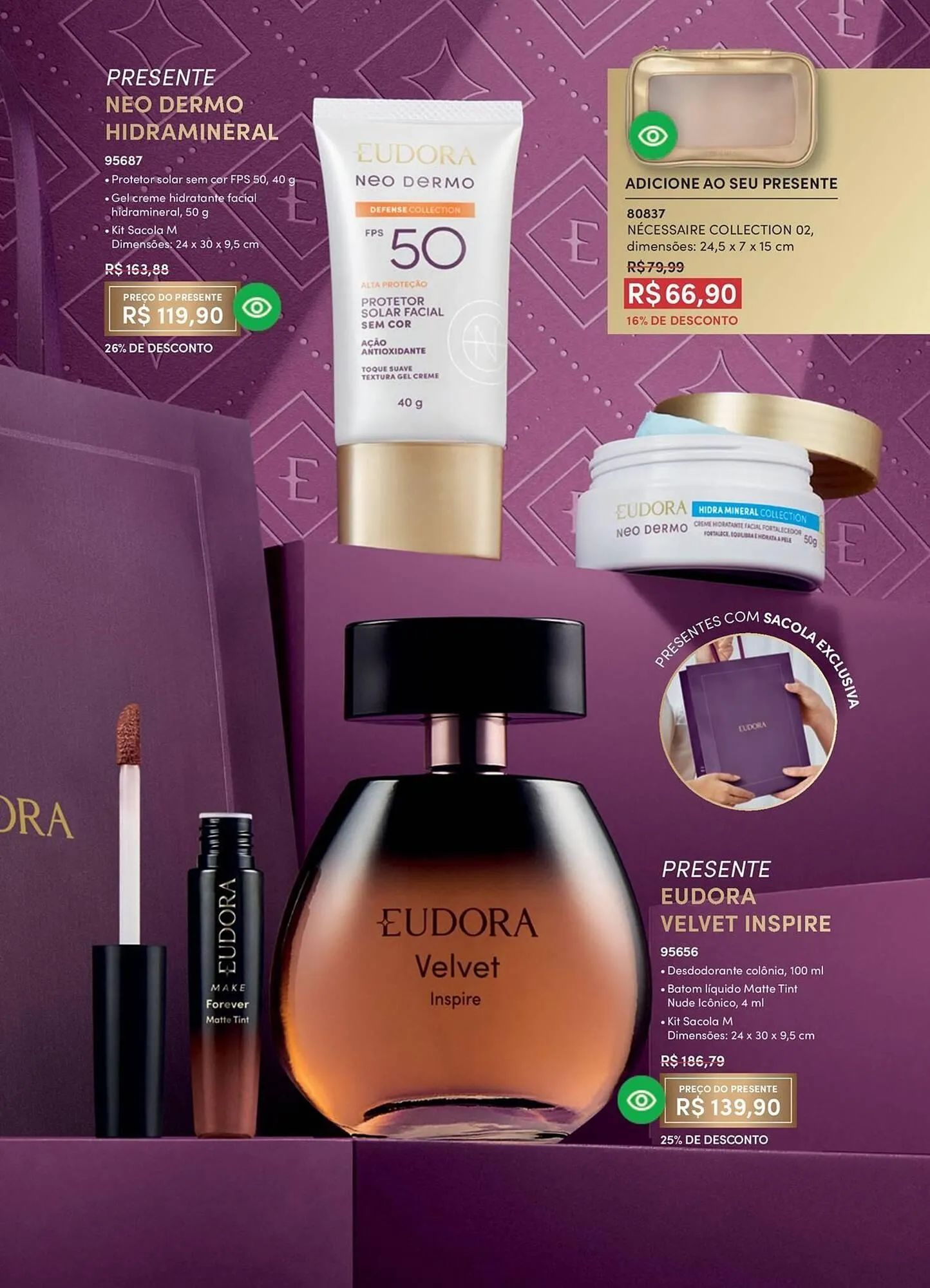 Encarte de Catálogo Eudora 1 de abril até 1 de maio 2026 - Pagina 58