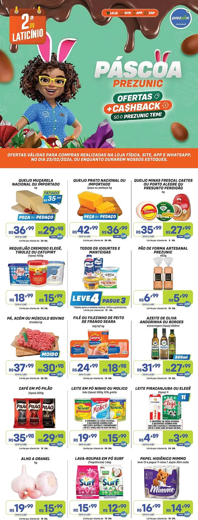 Encarte de Encarte Prezunic 23 de fevereiro até 23 de fevereiro 2026 - Pagina 1