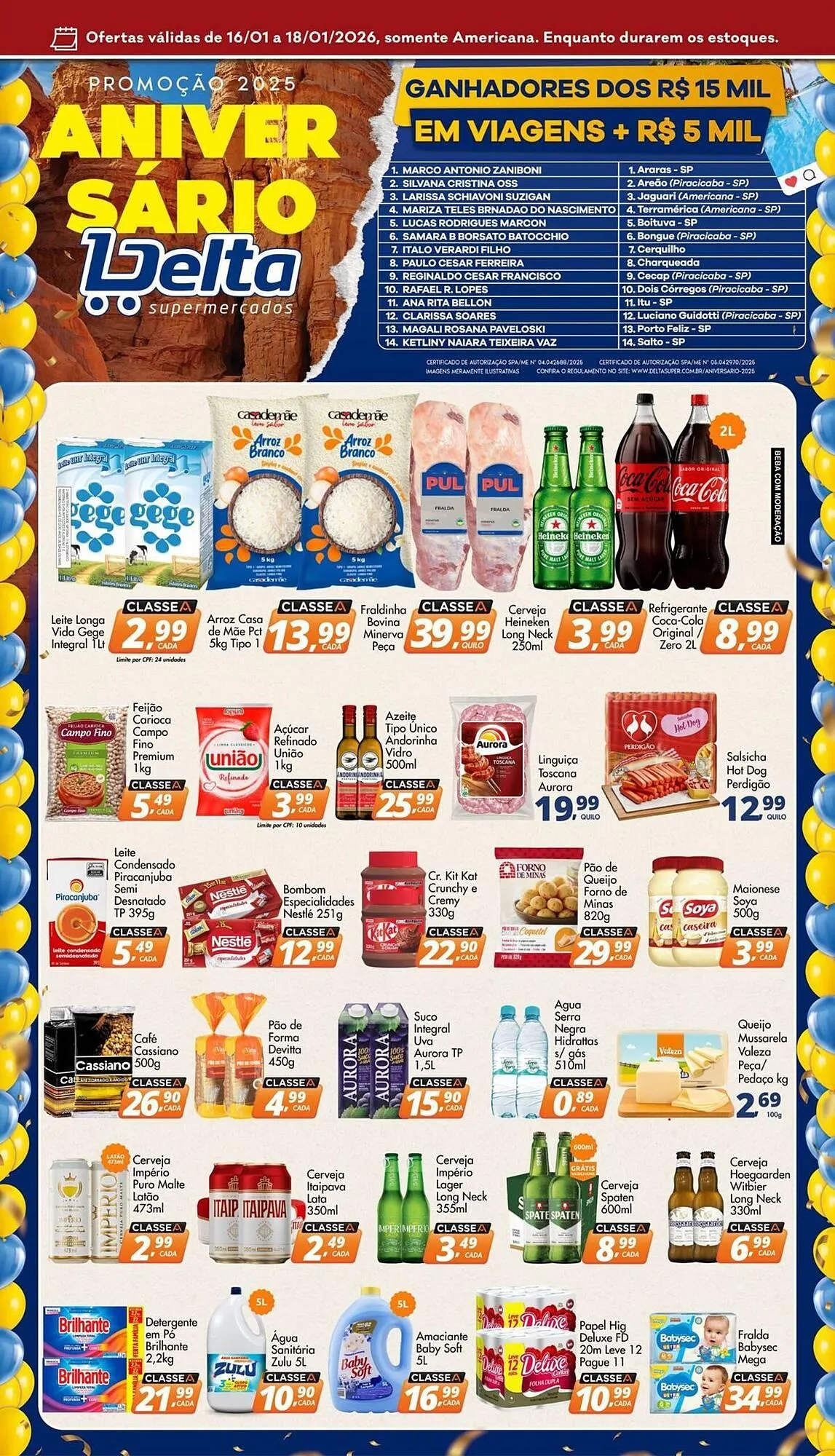Encarte de Catálogo Delta Supermercados 16 de janeiro até 18 de janeiro 2026 - Pagina 1