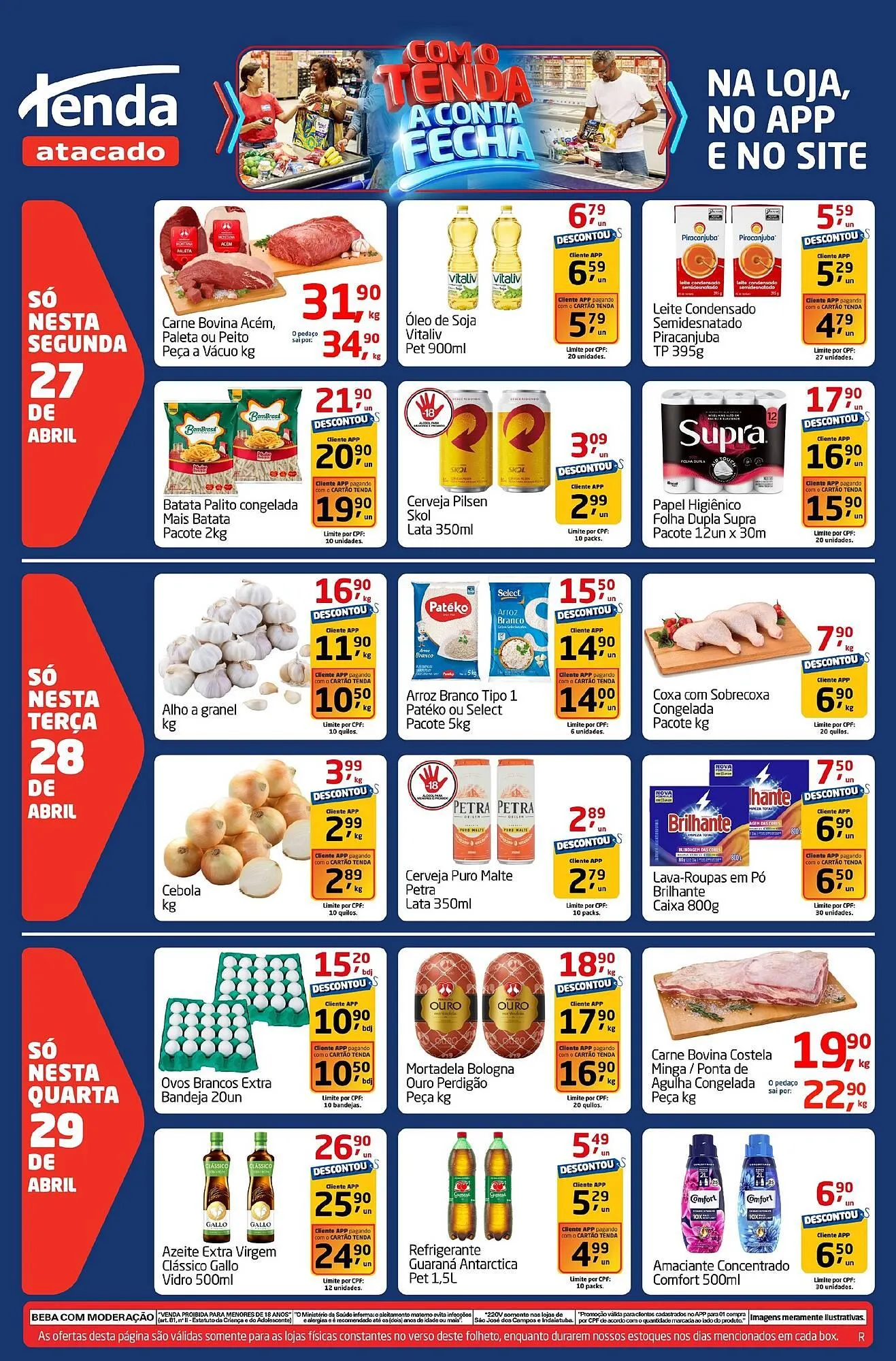 Encarte de Folheto Tenda Atacado 27 de abril até 29 de abril 2026 - Pagina 1