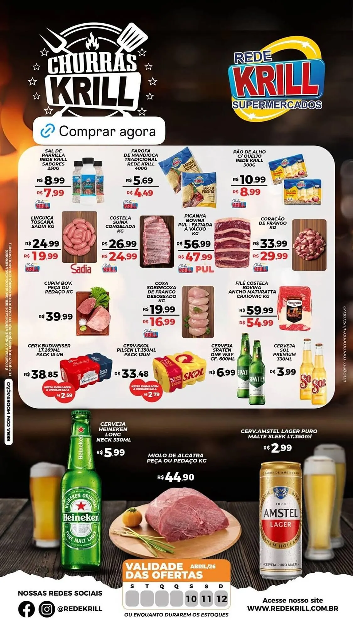 Encarte de Folheto Rede Krill 10 de abril até 12 de abril 2026 - Pagina 1