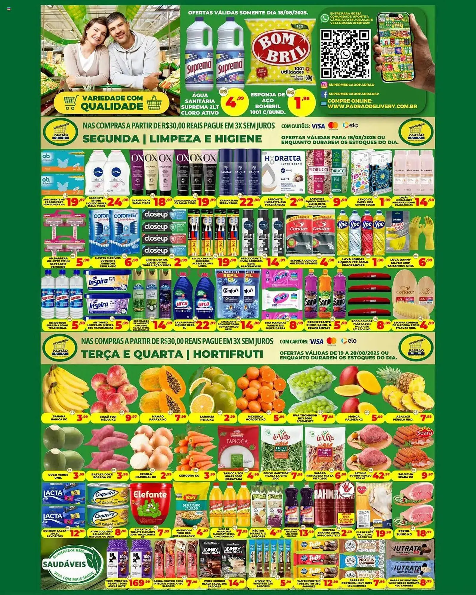 Encarte de Catálogo Supermercado Padrão 18 de agosto até 21 de agosto 2025 - Pagina 1