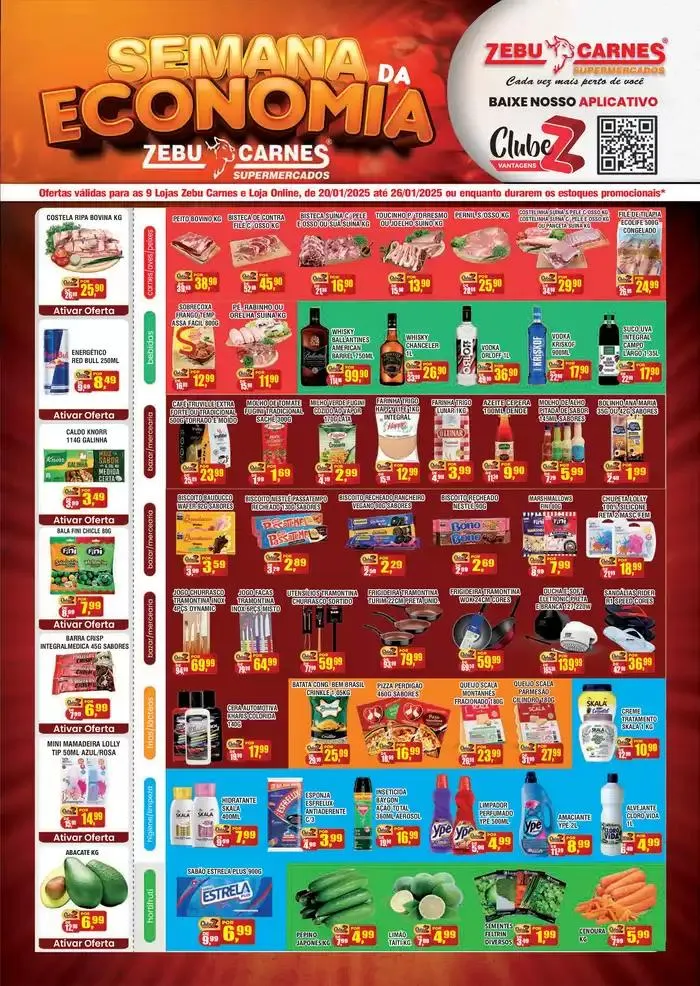 Encarte de Encarte Zebu Carnes Supermercados 21 de janeiro até 26 de janeiro 2025 - Pagina 1