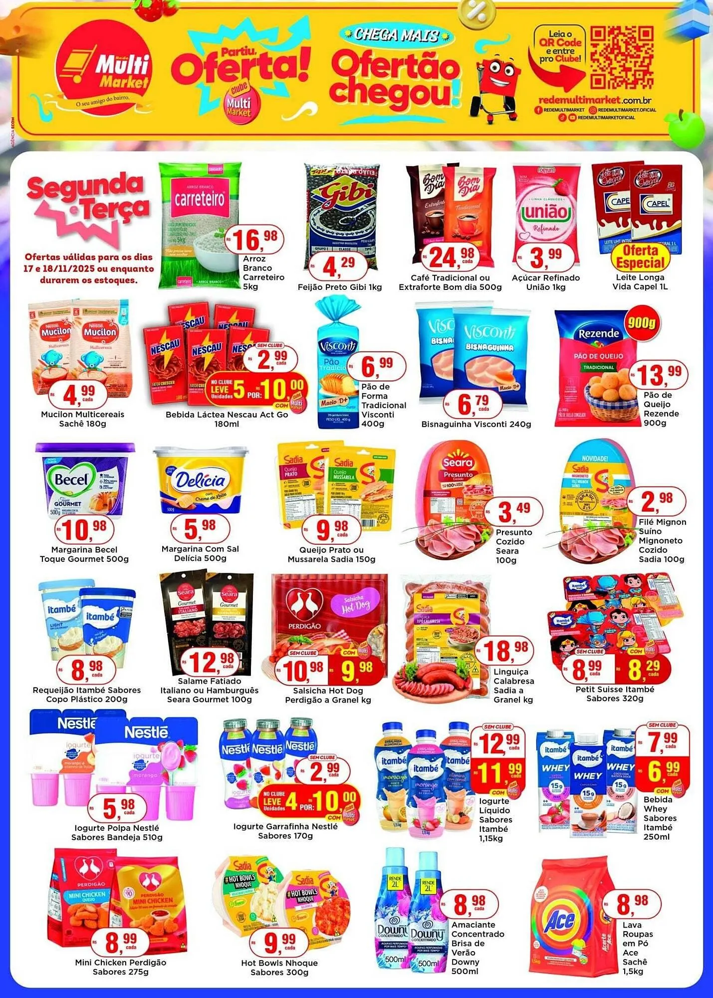Encarte de Encarte Rede Multi Market 17 de novembro até 18 de novembro 2025 - Pagina 1