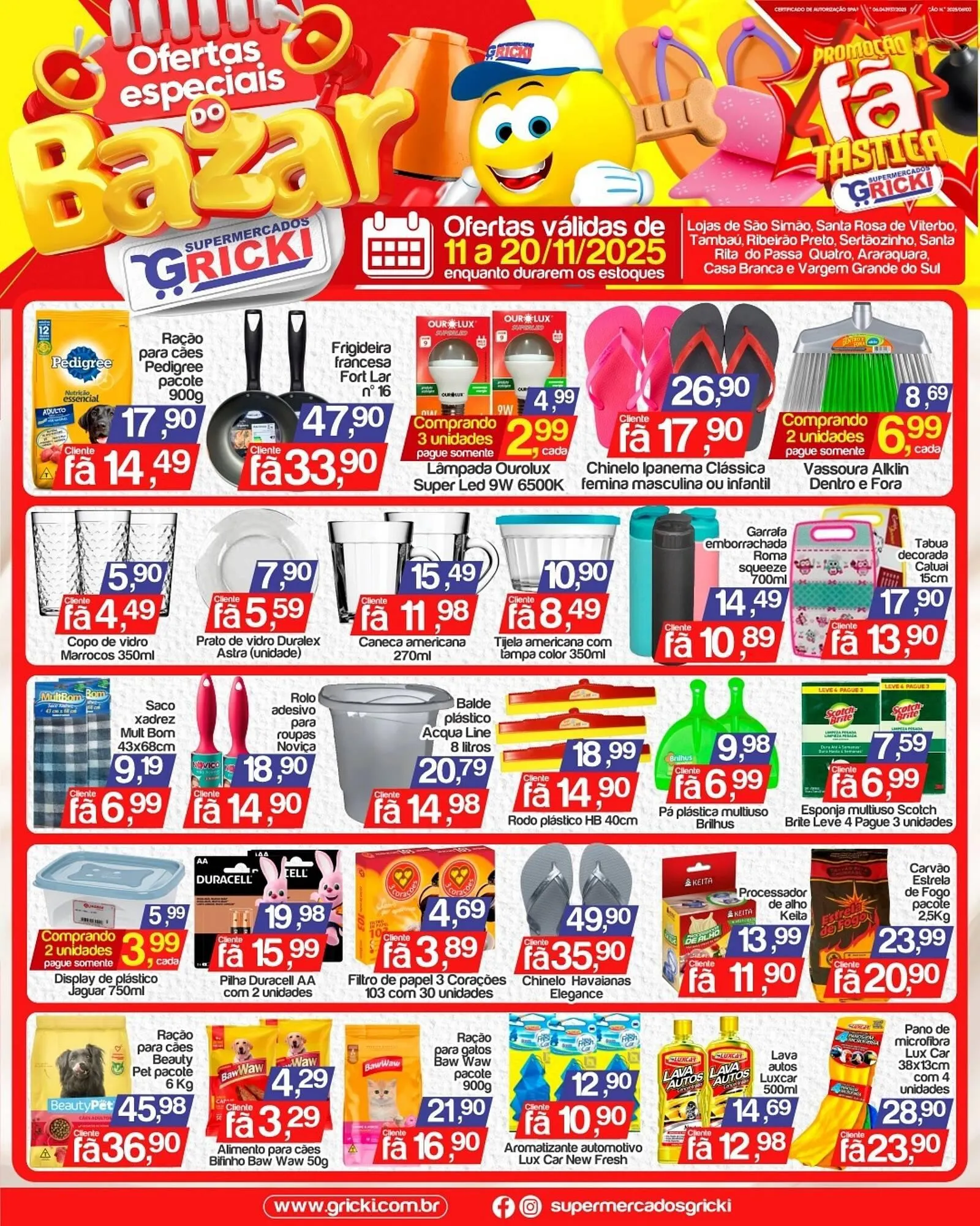 Encarte de Catálogo Supermercados Gricki 11 de novembro até 20 de novembro 2025 - Pagina 1
