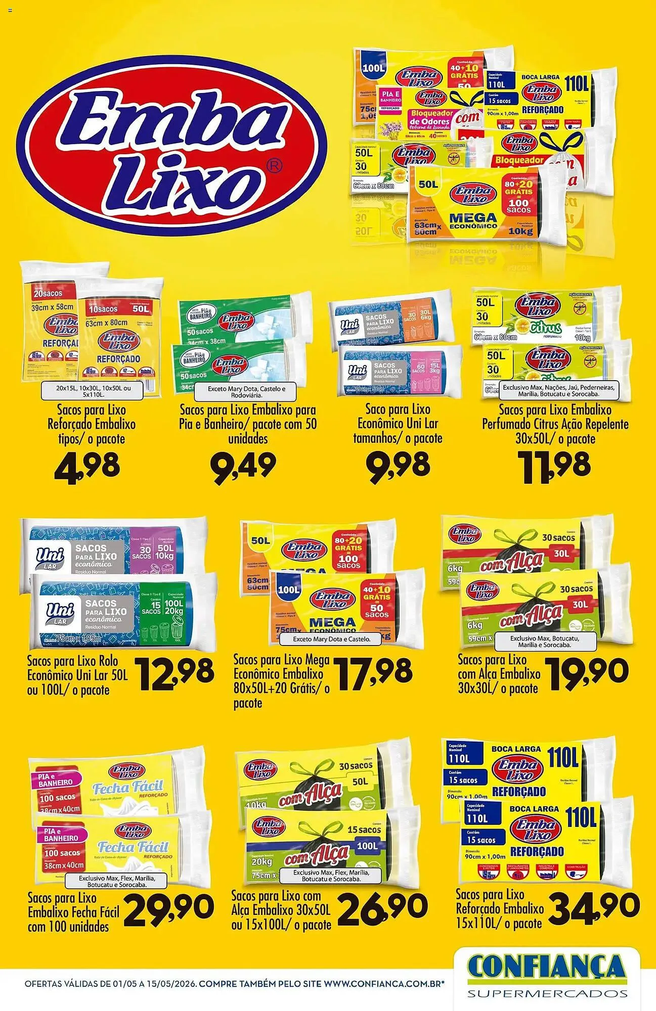 Encarte de Catálogo Confiança Supermercados 1 de maio até 15 de maio 2026 - Pagina 1