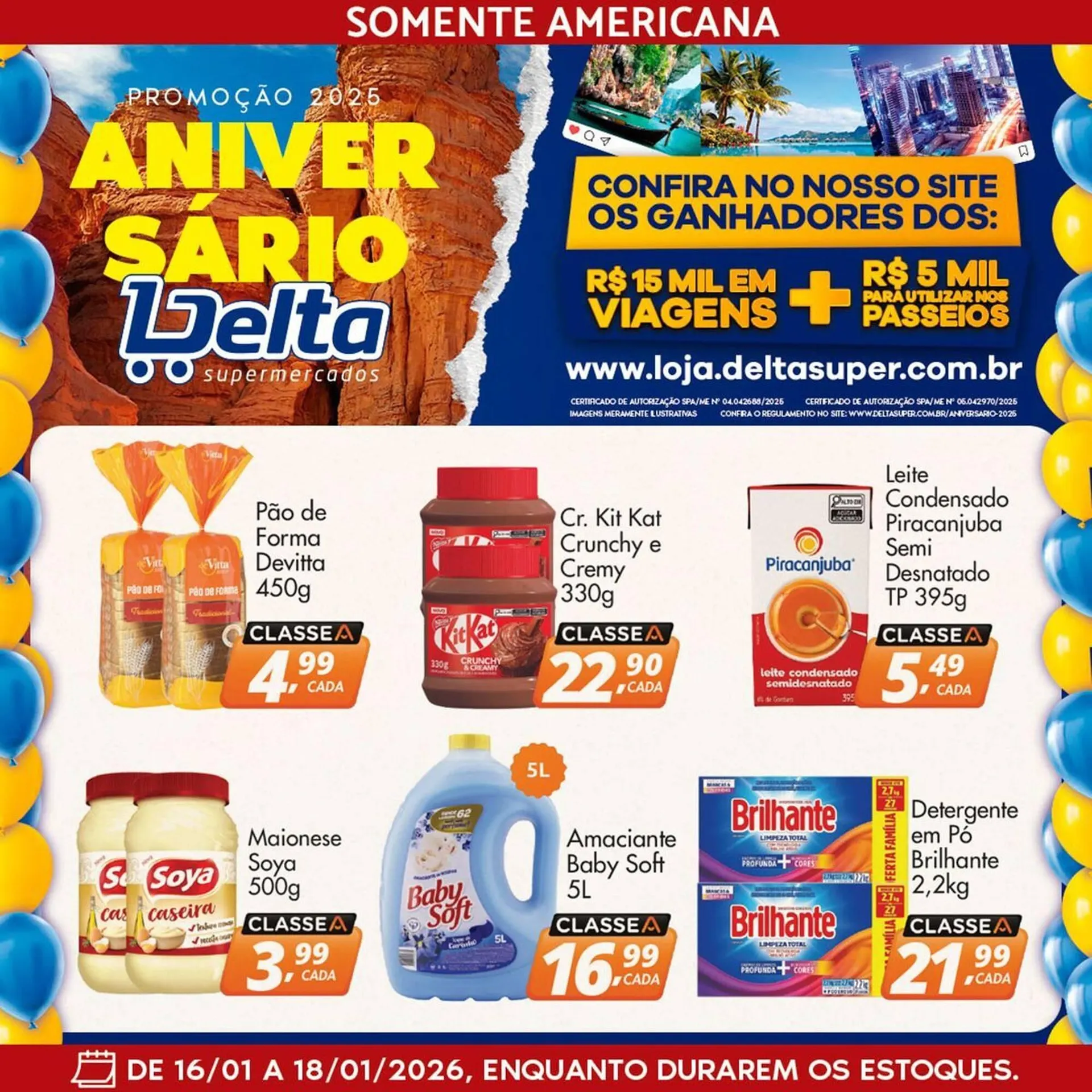 Encarte de Catálogo Delta Supermercados 16 de janeiro até 18 de janeiro 2026 - Pagina 1