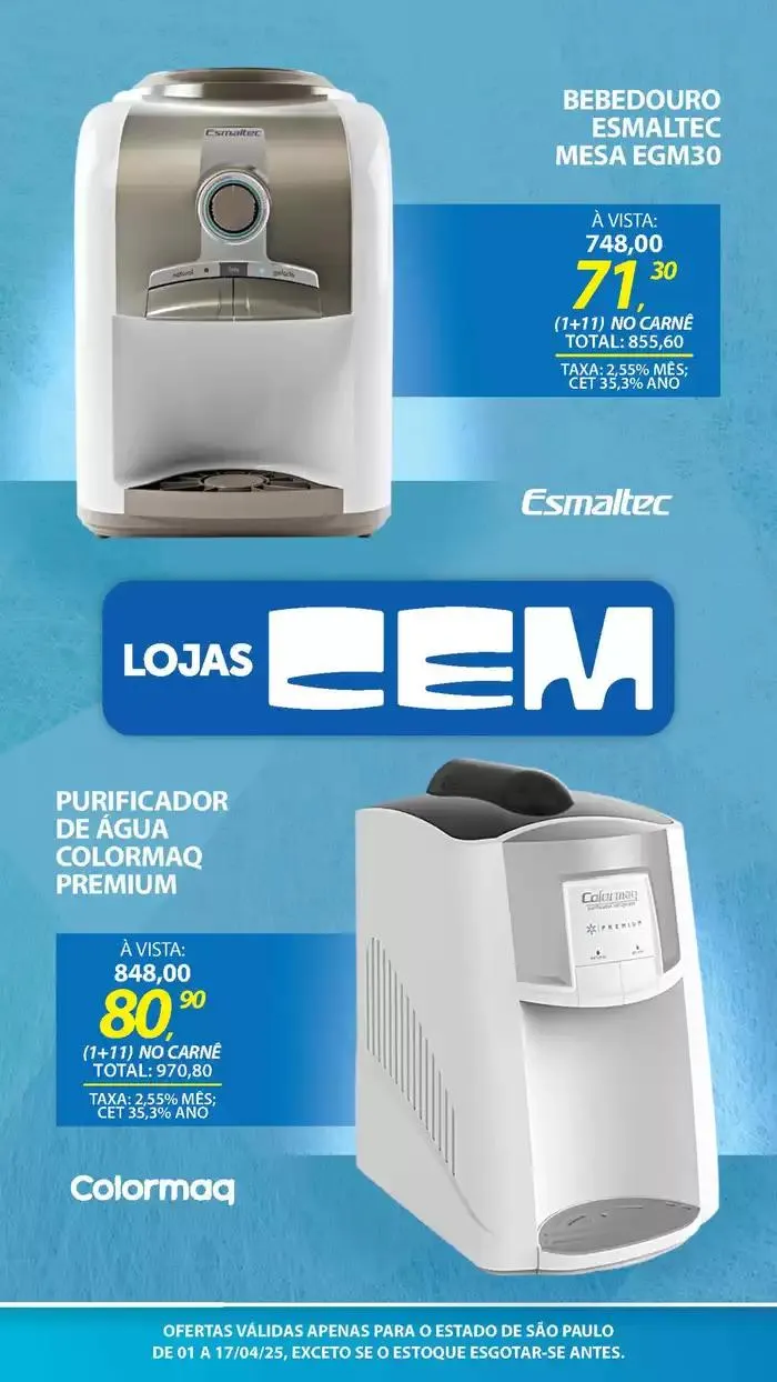 Encarte de Encarte Lojas Cem 3 de abril até 17 de abril 2025 - Pagina 31