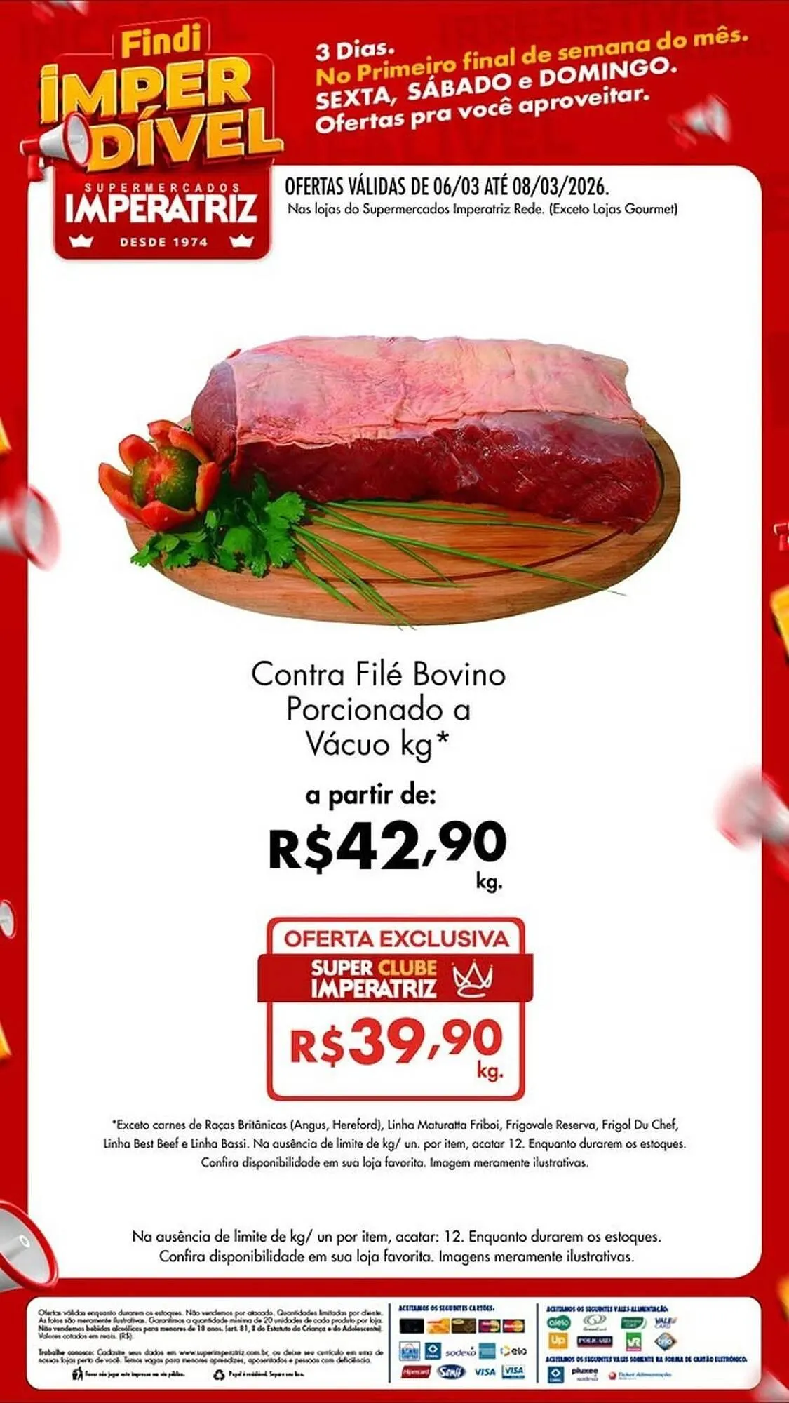 Encarte de Catálogo Supermercados Imperatriz 6 de março até 8 de março 2026 - Pagina 1