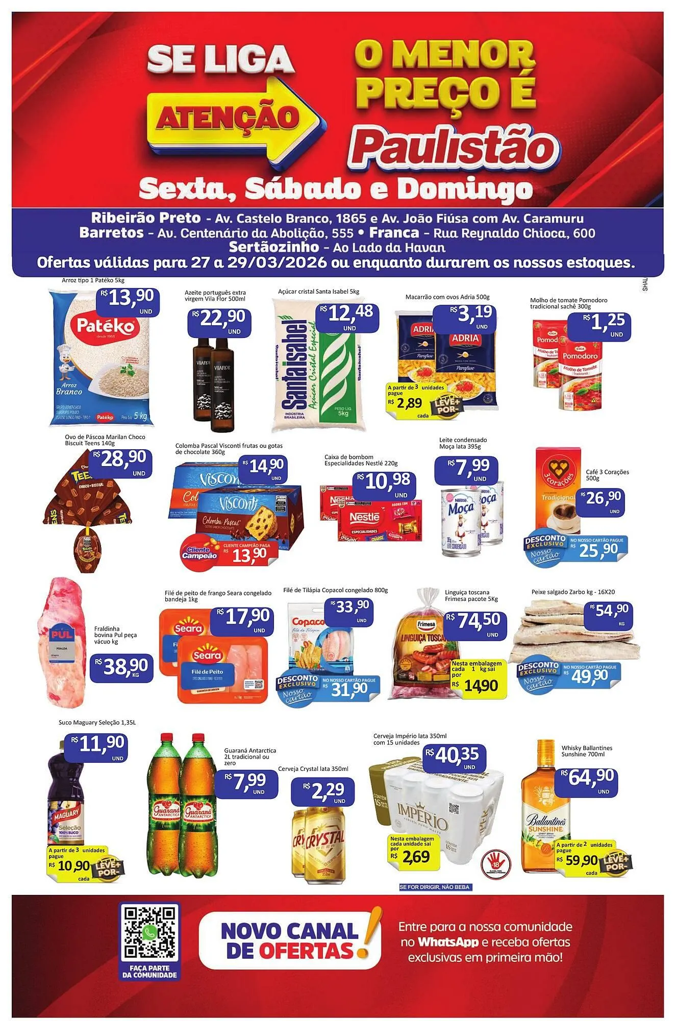 Encarte de Catálogo Paulistão Supermercados 27 de março até 29 de março 2026 - Pagina 1