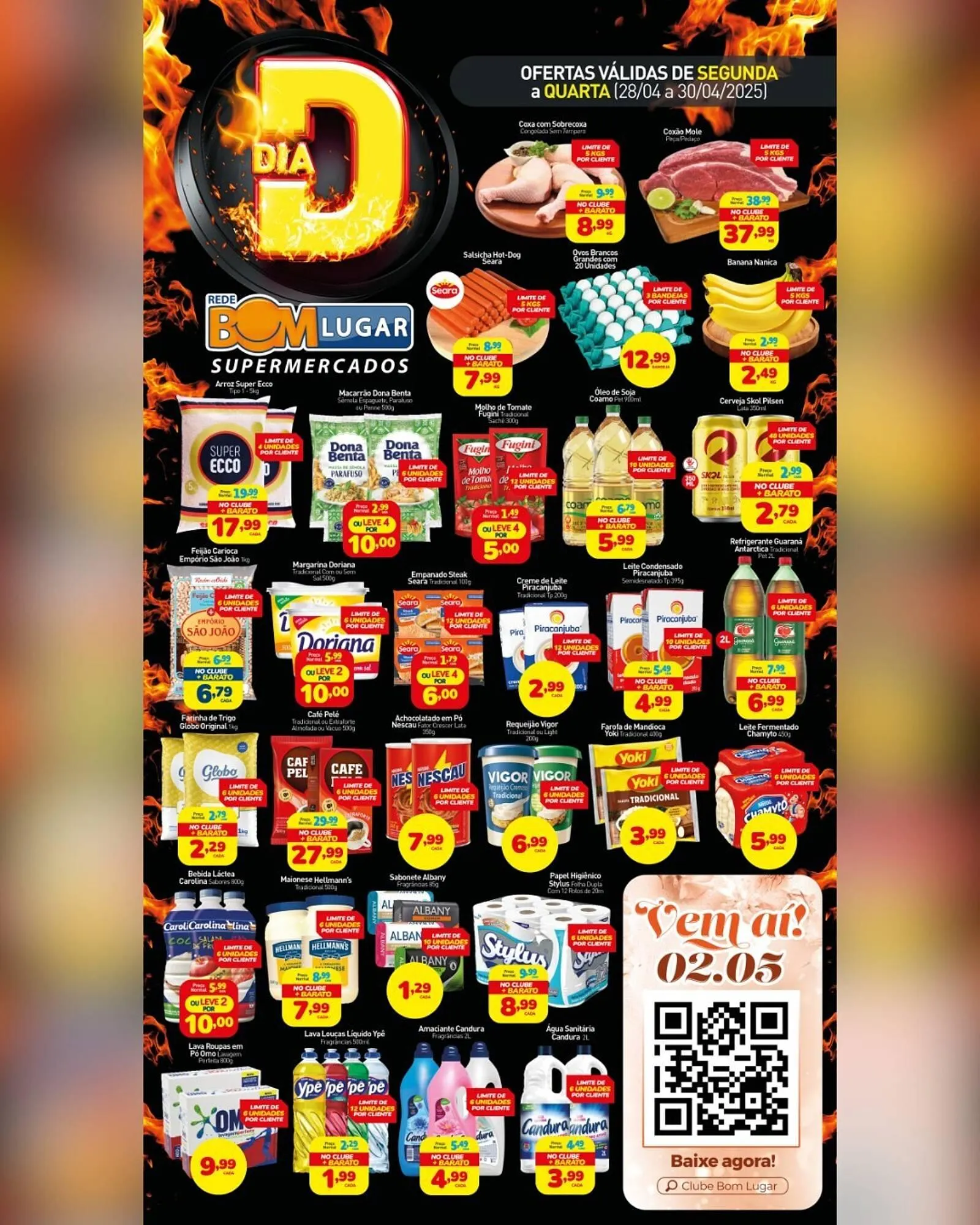 Encarte de Catálogo Rede Bom Lugar 28 de abril até 30 de abril 2025 - Pagina 1