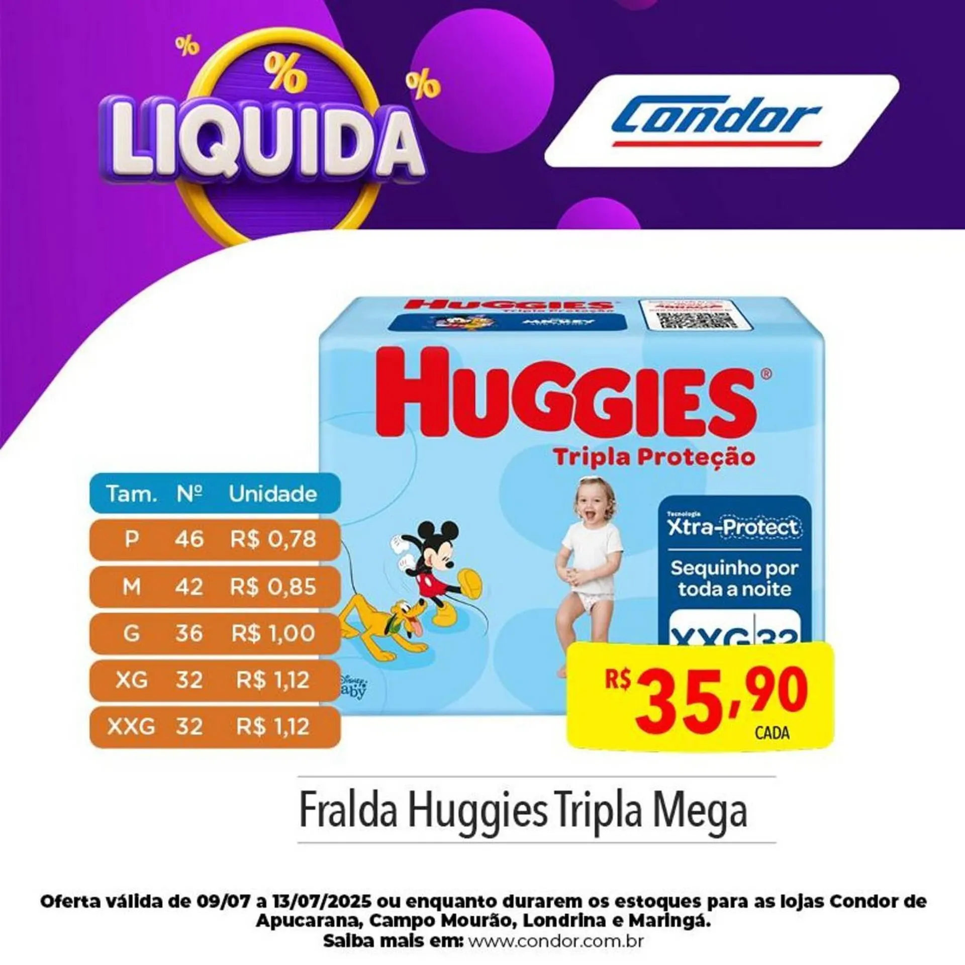 Encarte de Catálogo Supermercados Condor 9 de julho até 13 de julho 2025 - Pagina 1