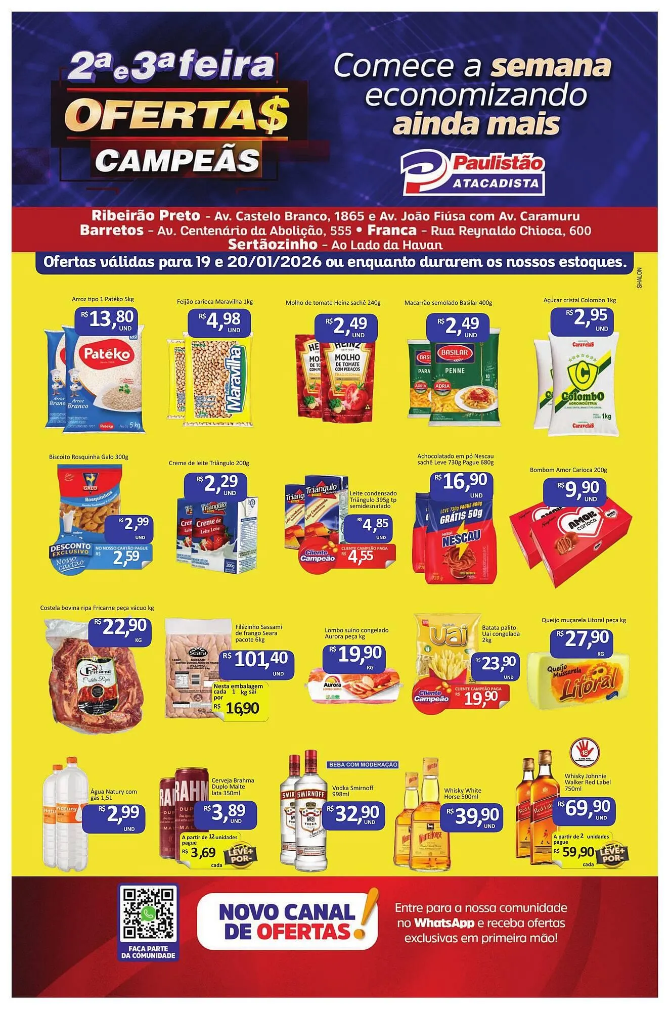 Encarte de Catálogo Paulistão Supermercados 19 de janeiro até 20 de janeiro 2026 - Pagina 1