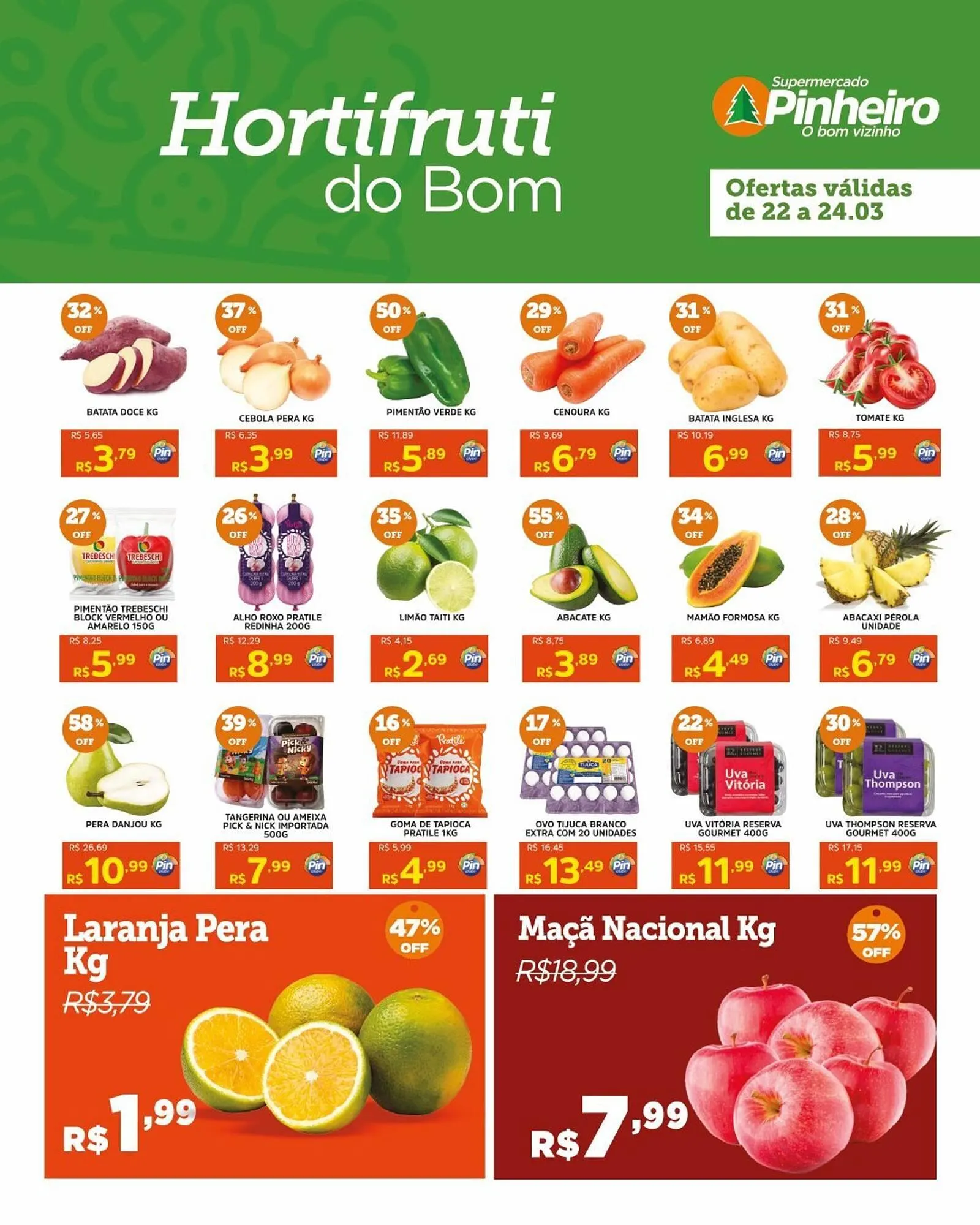 Encarte de Encarte Pinheiro Supermercado 22 de março até 24 de março 2026 - Pagina 2