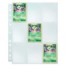 Refil Plástico Para Álbum de Cards 10F 9 Bolsos
