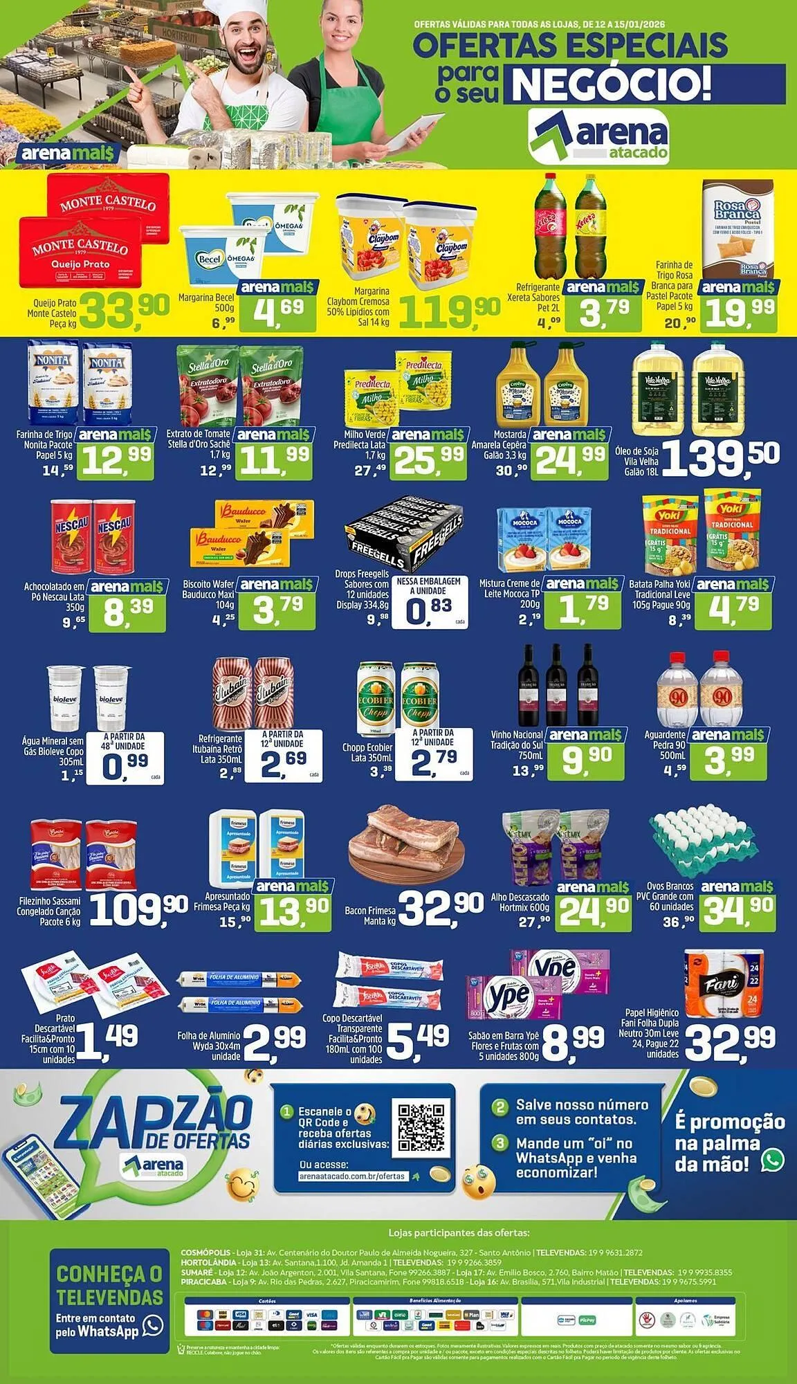 Encarte de Folheto Arena Atacado 12 de janeiro até 15 de janeiro 2026 - Pagina 1