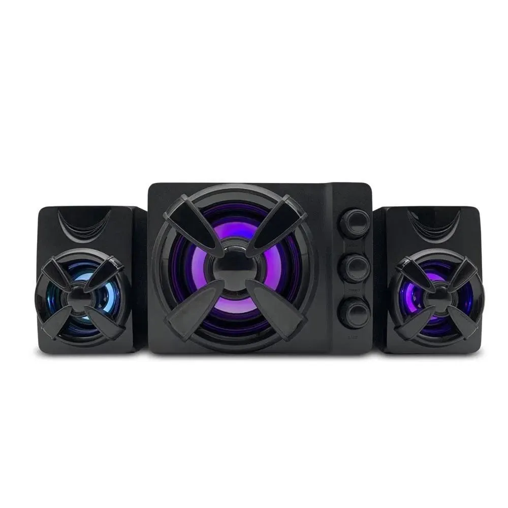 Caixa de som Gamer 2.1 30W RMS RGB, SP952, Multilaser