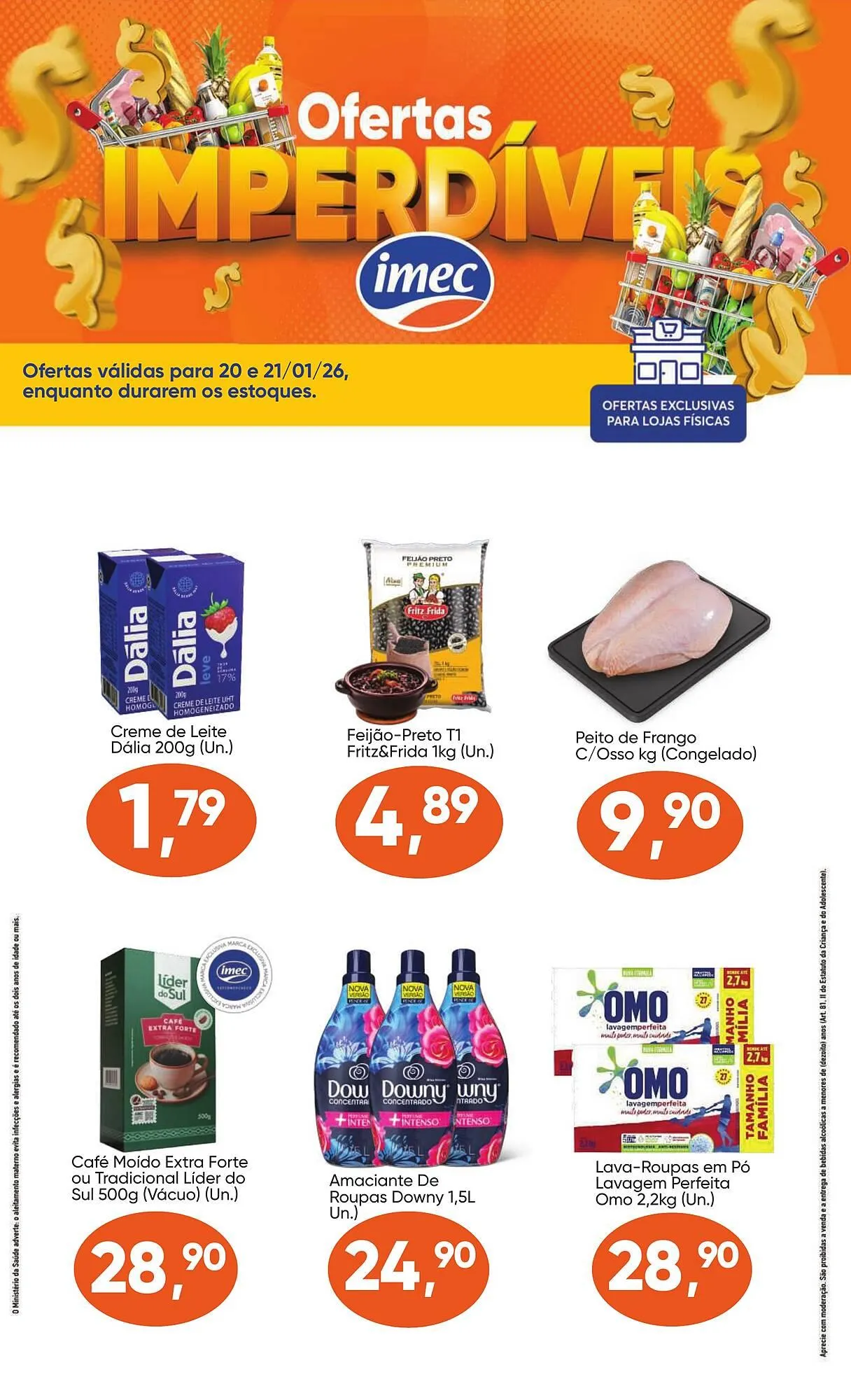 Encarte de Catálogo Imec Supermercados 20 de janeiro até 21 de janeiro 2026 - Pagina 1