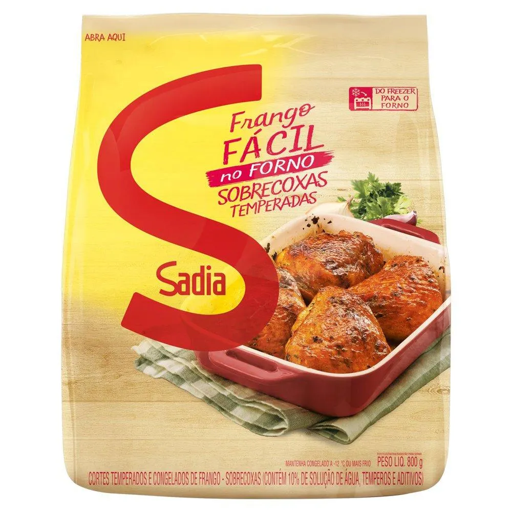 Sobrecoxa de Frango Temperada Congelada Sadia Frango Fácil 800g