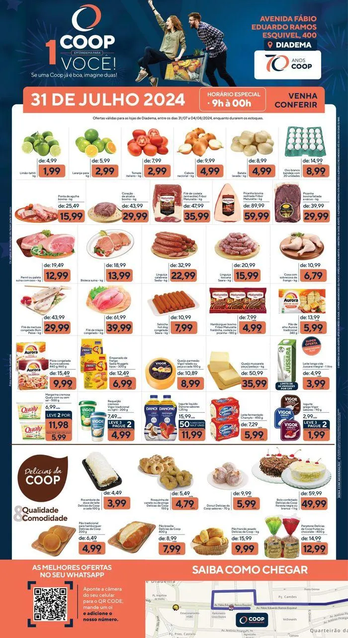 Encarte de Inauguração Coop Diadema 30 de julho até 4 de agosto 2024 - Pagina 1