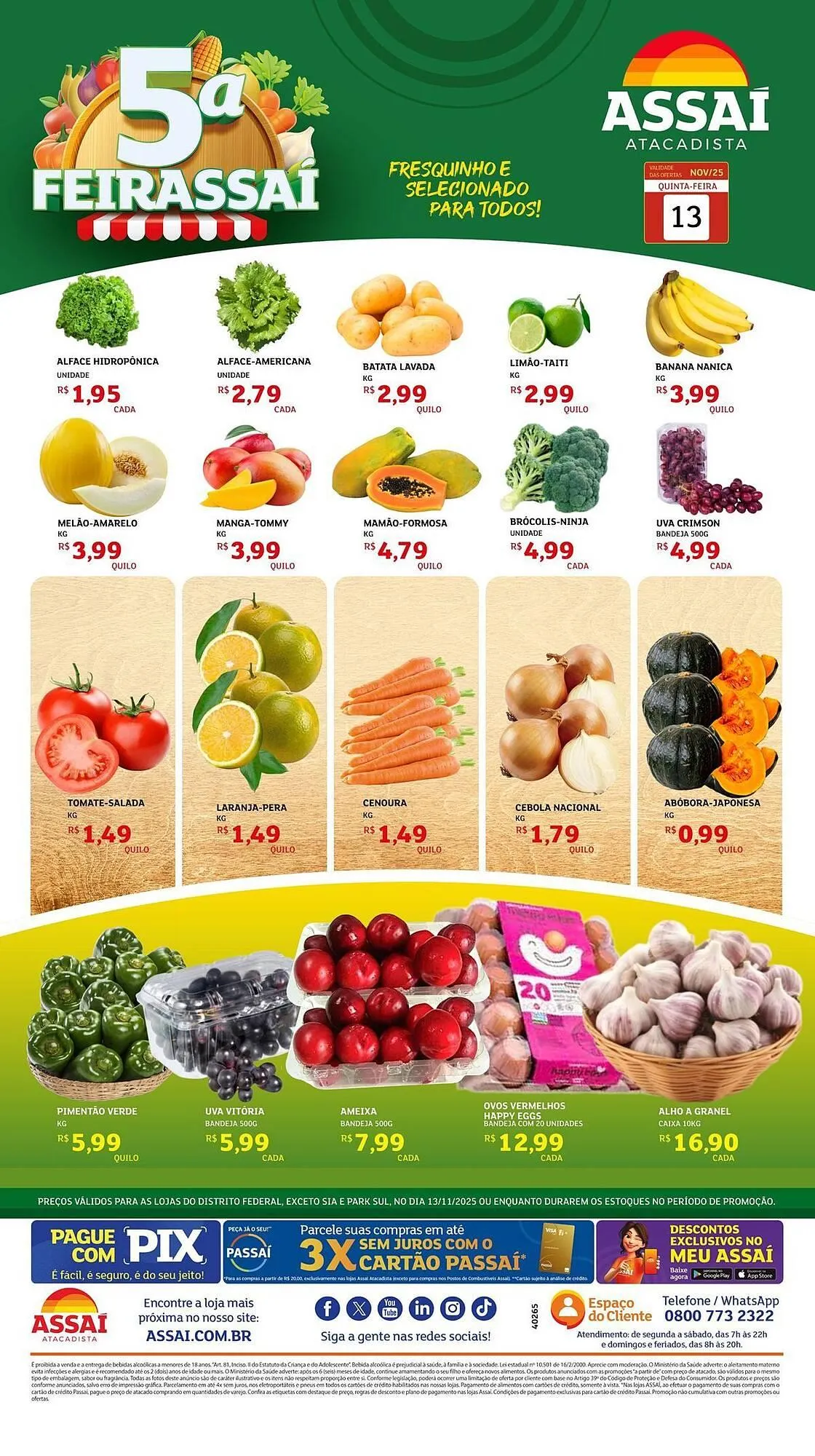 Encarte de Encarte Assaí Atacadista 13 de novembro até 13 de novembro 2025 - Pagina 1