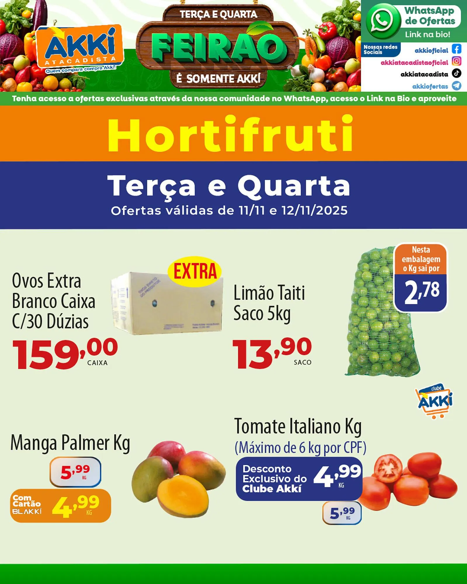 Encarte de Folheto Akki Atacadista 10 de novembro até 12 de novembro 2025 - Pagina 1
