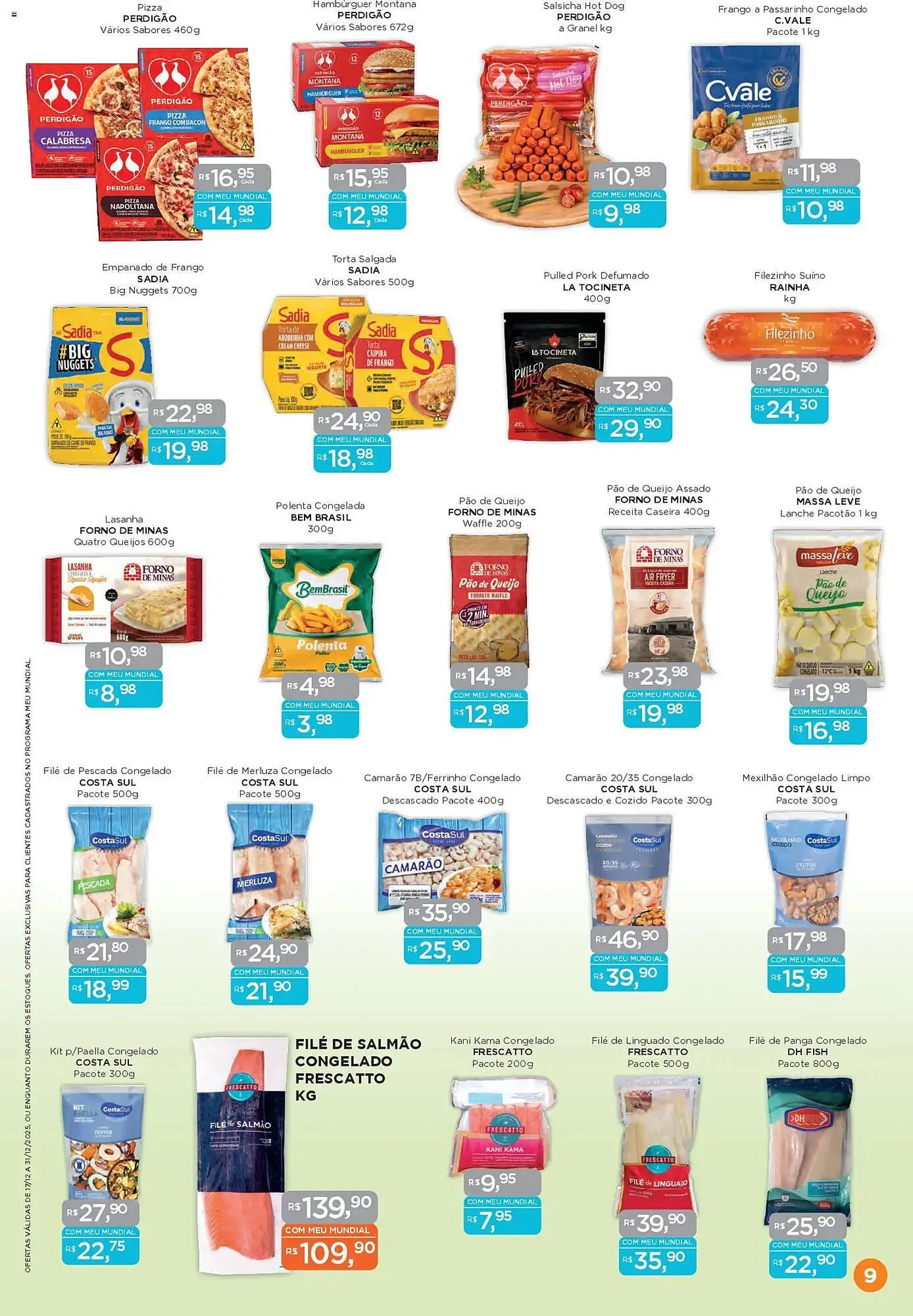 Encarte de Encarte Supermercados Mundial 17 de dezembro até 31 de dezembro 2025 - Pagina 9