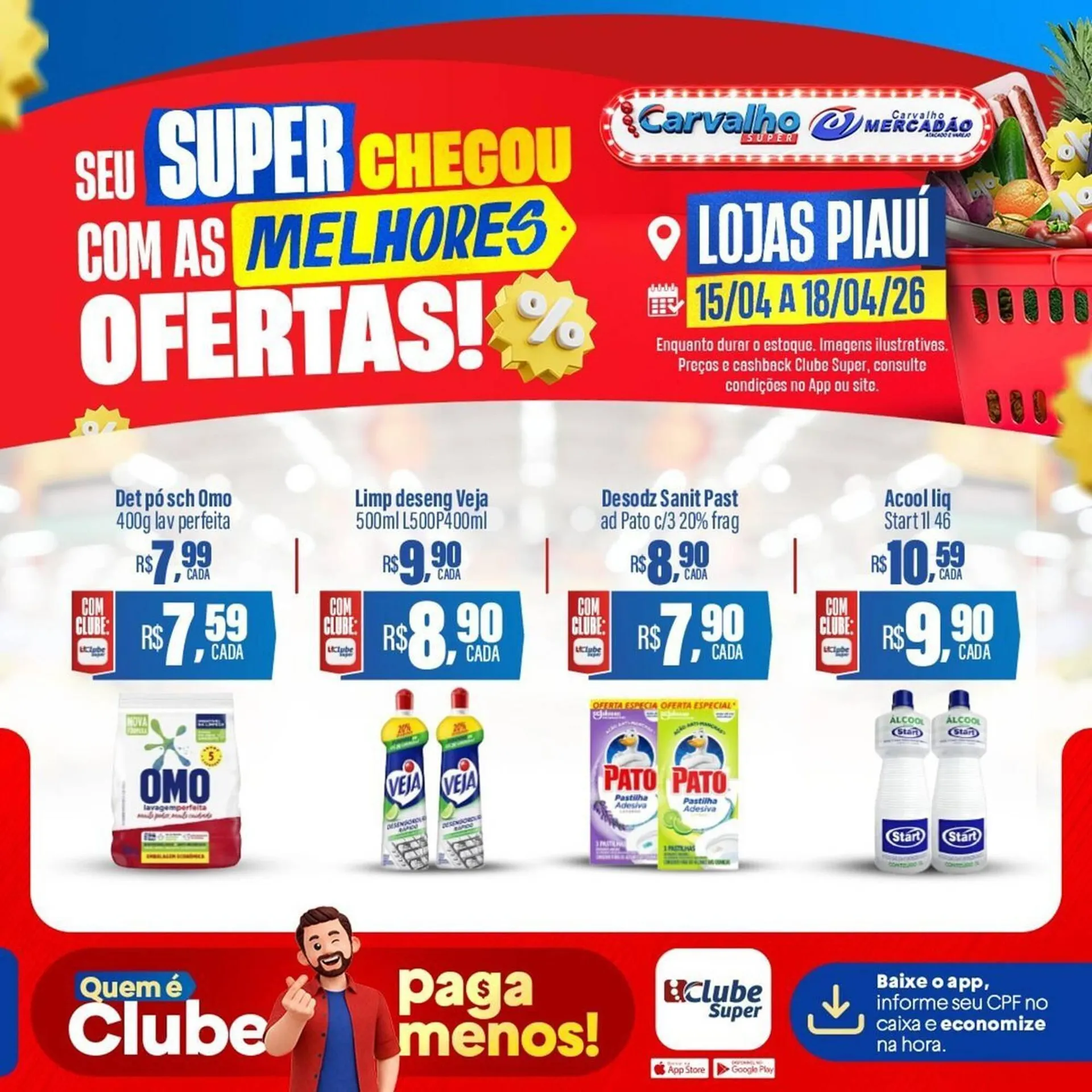 Encarte de Catálogo Carvalho Supermercado 15 de abril até 18 de abril 2026 - Pagina 8