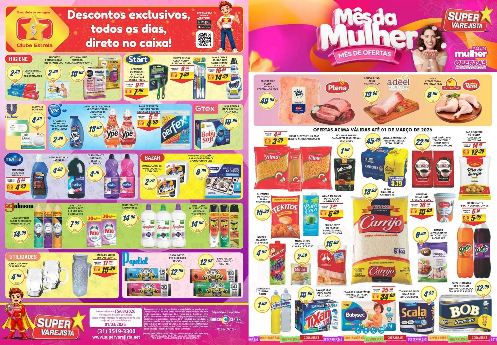 Encarte de Folheto Super Varejista 27 de fevereiro até 15 de março 2026 - Pagina 1
