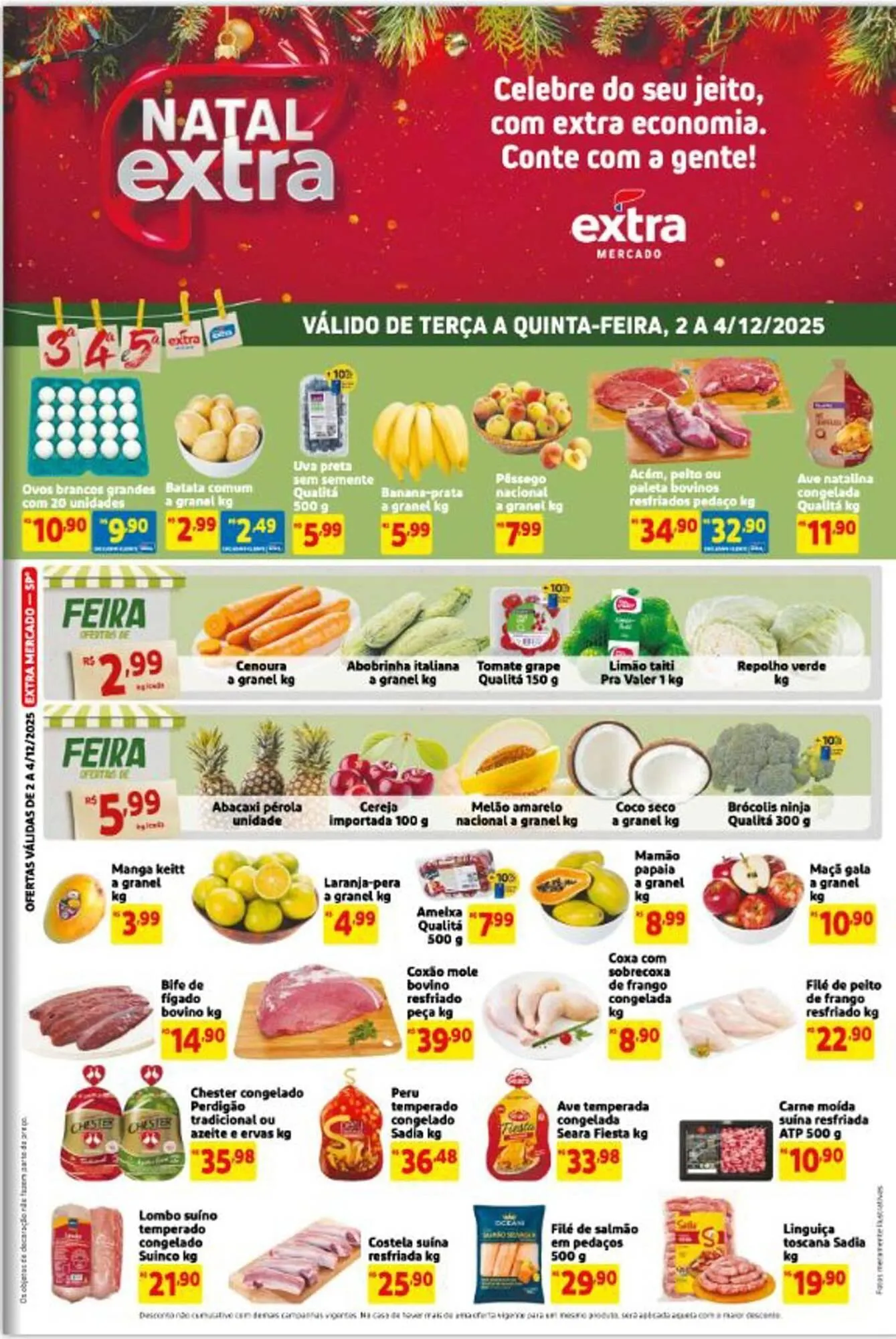 Encarte de Encarte Mercado Extra 2 de dezembro até 4 de dezembro 2025 - Pagina 1