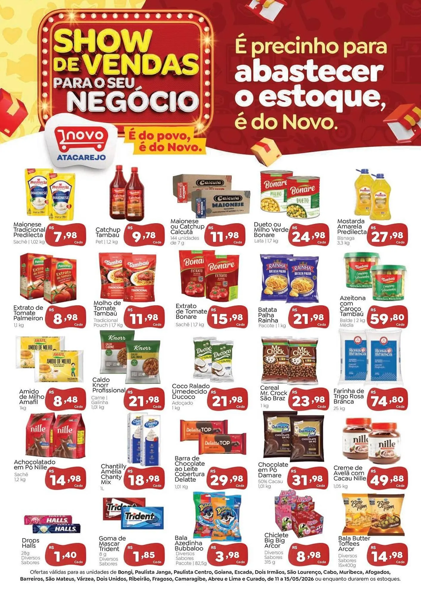 Encarte de Folheto Novo Atacarejo 11 de maio até 15 de maio 2026 - Pagina 1