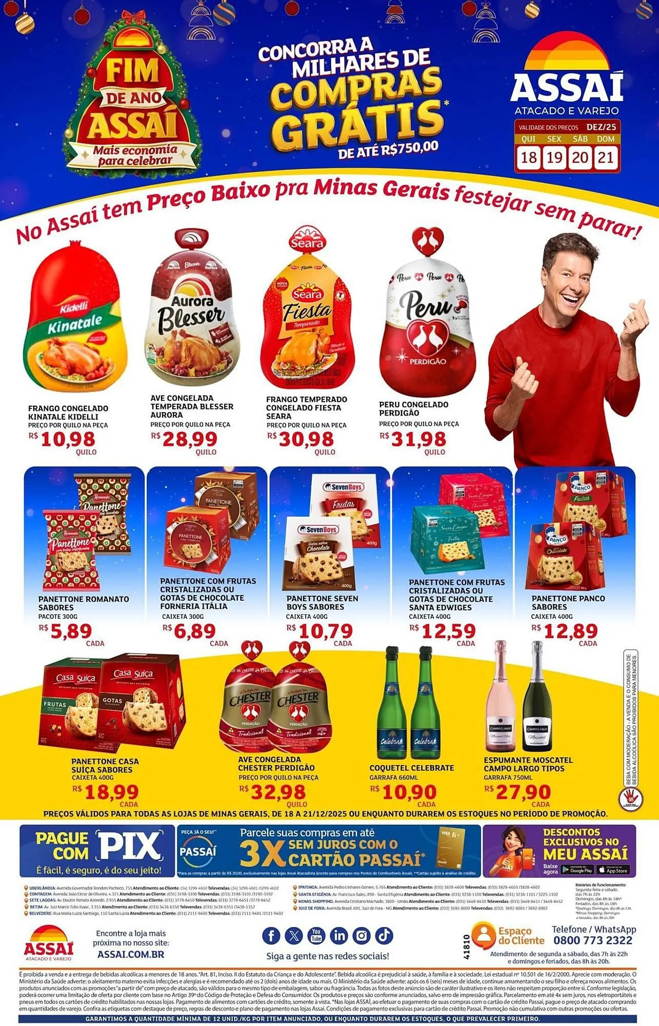 Encarte de Encarte Assaí Atacadista 18 de dezembro até 21 de dezembro 2025 - Pagina 1
