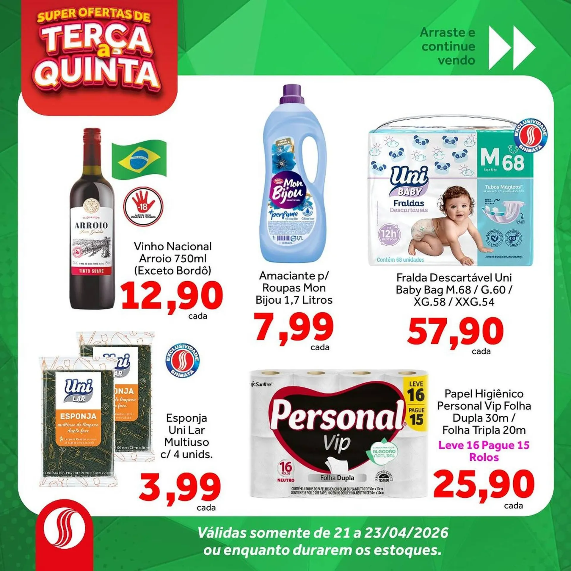 Encarte de Folheto Shibata Supermercados 21 de abril até 23 de abril 2026 - Pagina 5