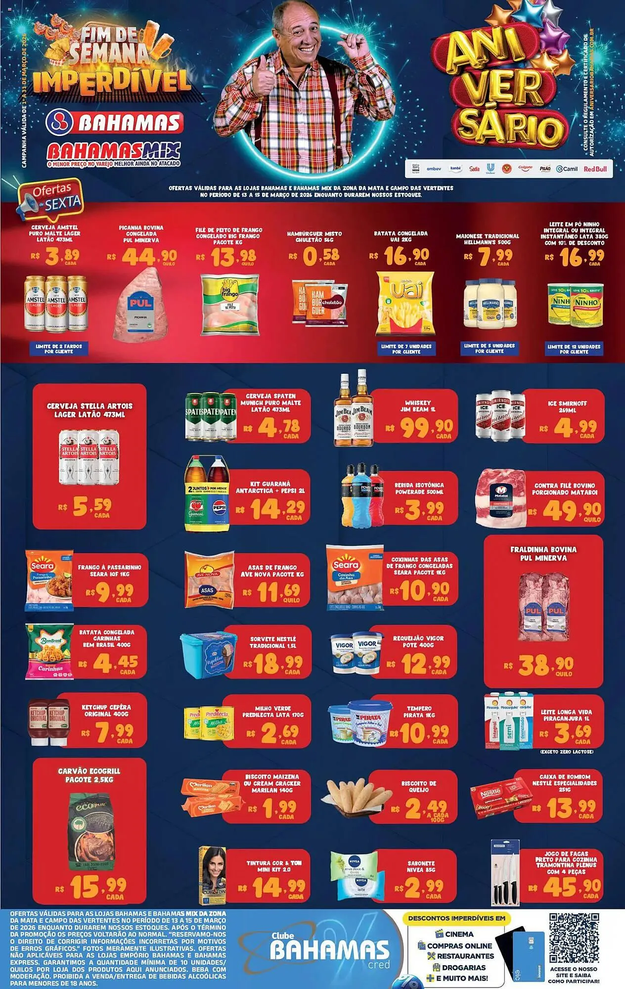 Encarte de Catálogo Bahamas Supermercados 13 de março até 15 de março 2026 - Pagina 1