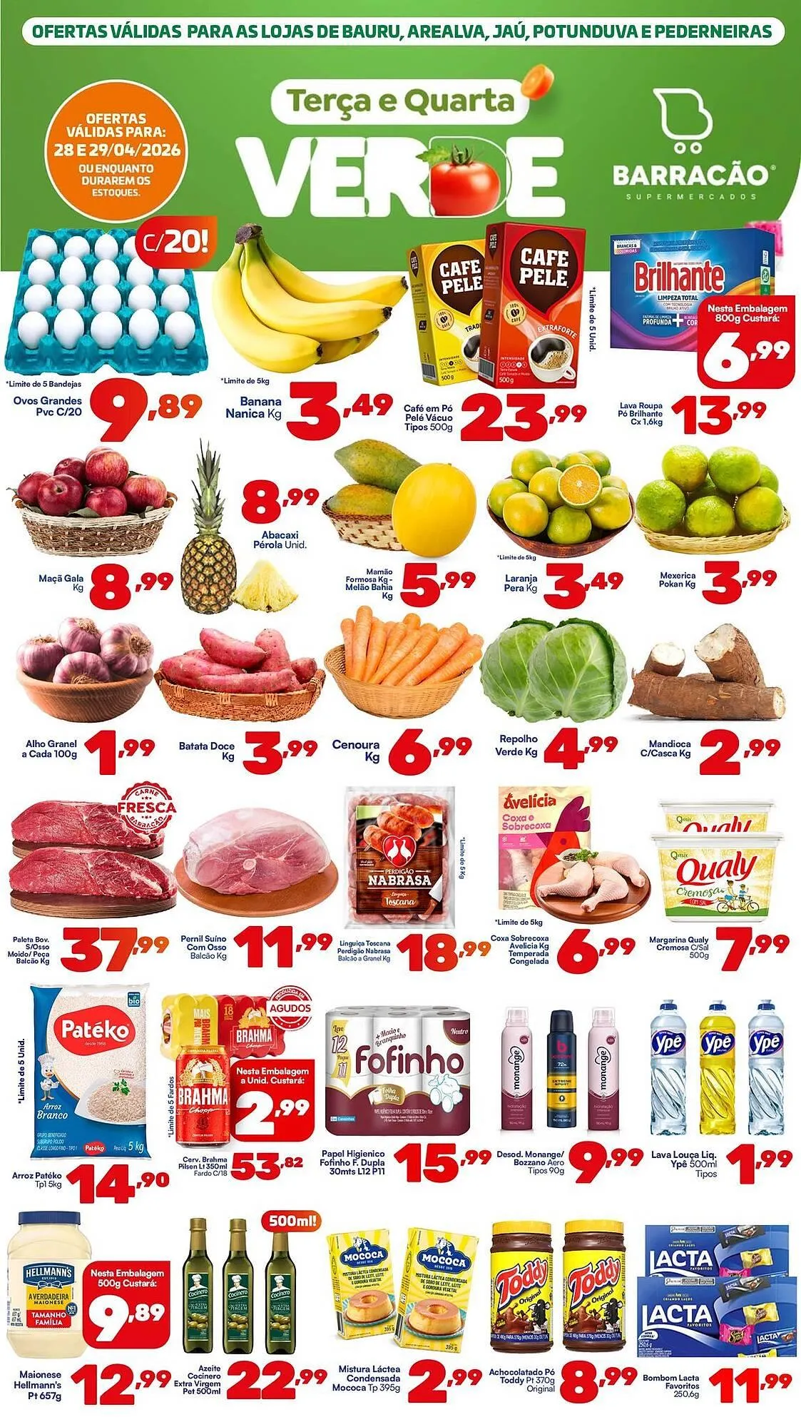 Encarte de Catálogo Barracão Supermercado 28 de abril até 29 de abril 2026 - Pagina 1