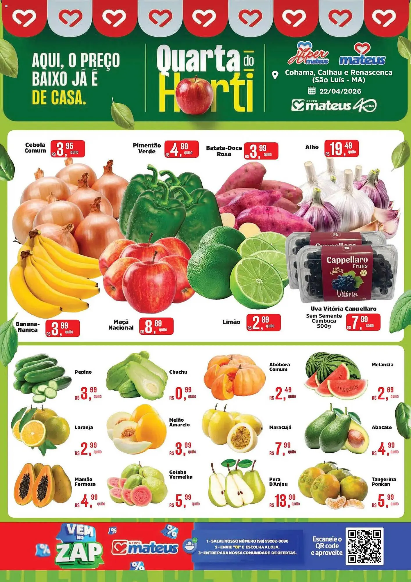 Encarte de Catálogo Supermercados Mateus 22 de abril até 22 de abril 2026 - Pagina 1