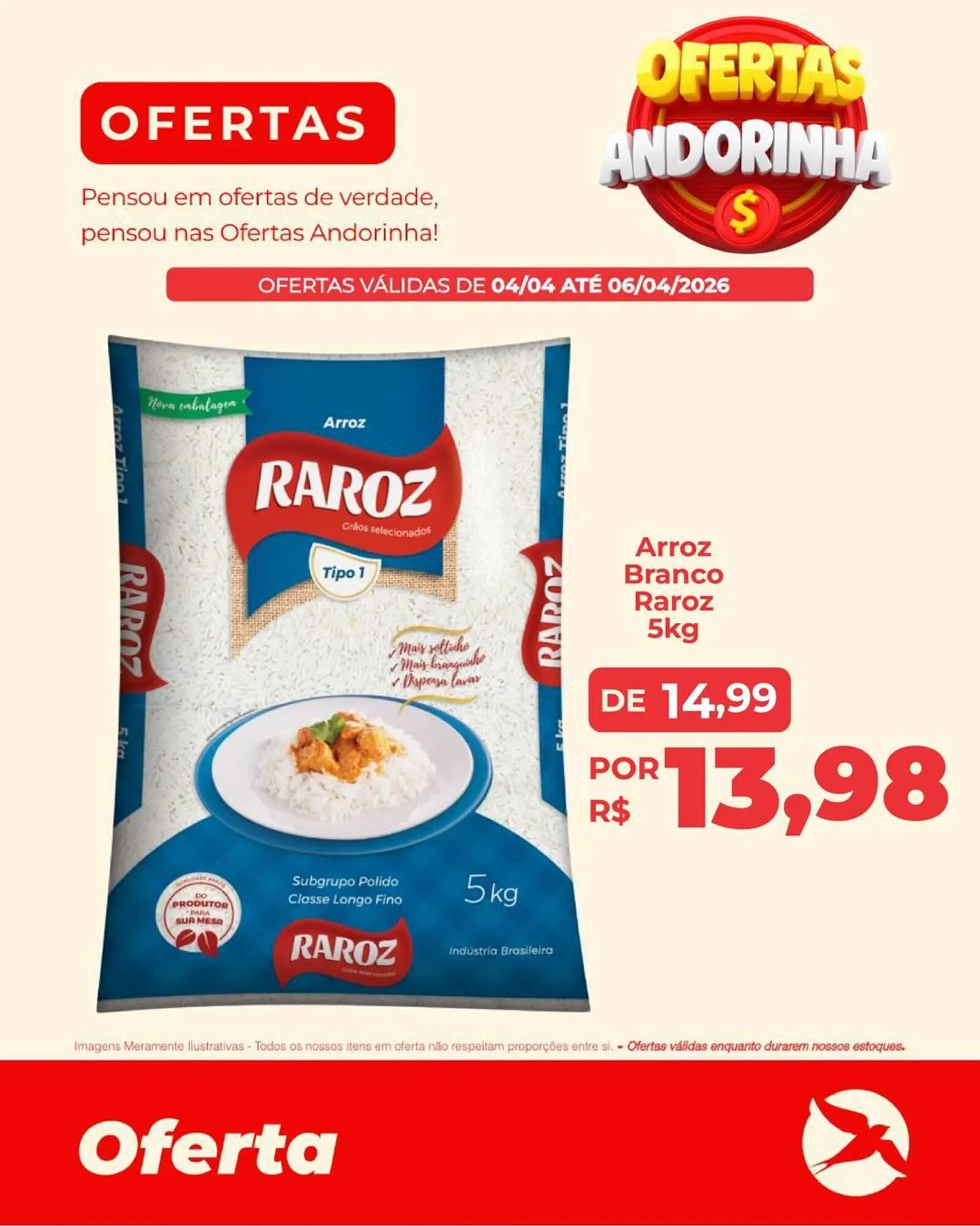 Encarte de Folheto Andorinha Hipermercado 4 de abril até 6 de abril 2026 - Pagina 1