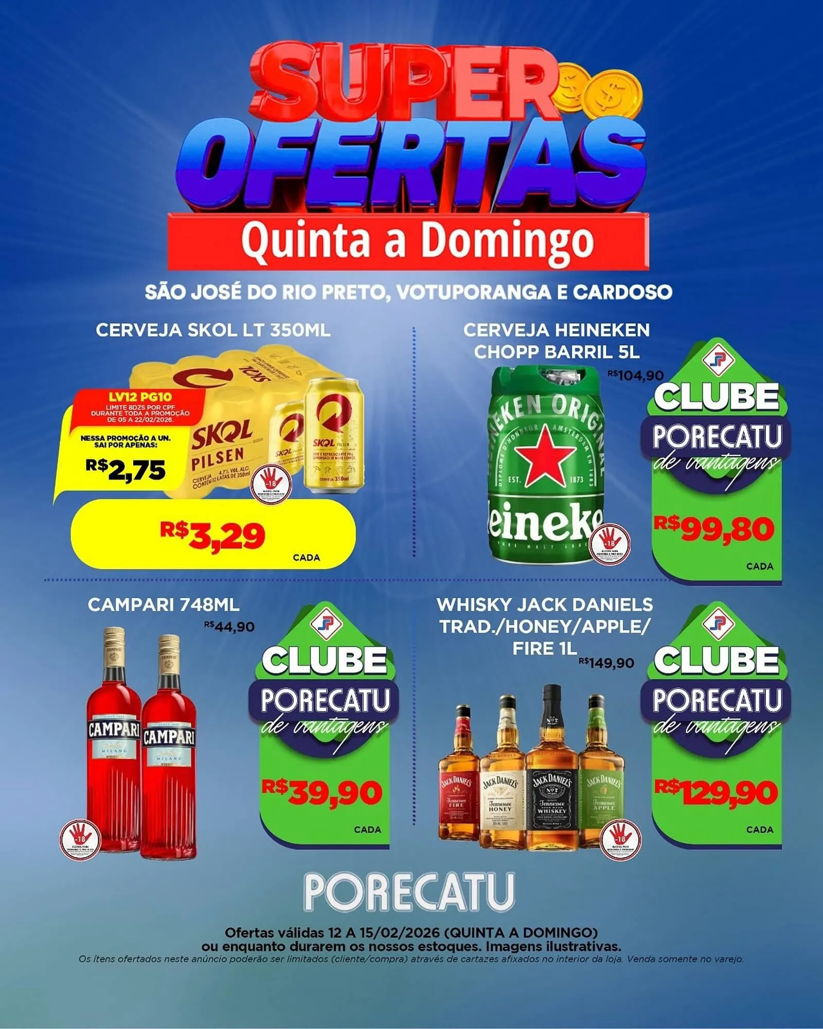 Encarte de Catálogo Supermercado Porecatu 12 de fevereiro até 15 de fevereiro 2026 - Pagina 3