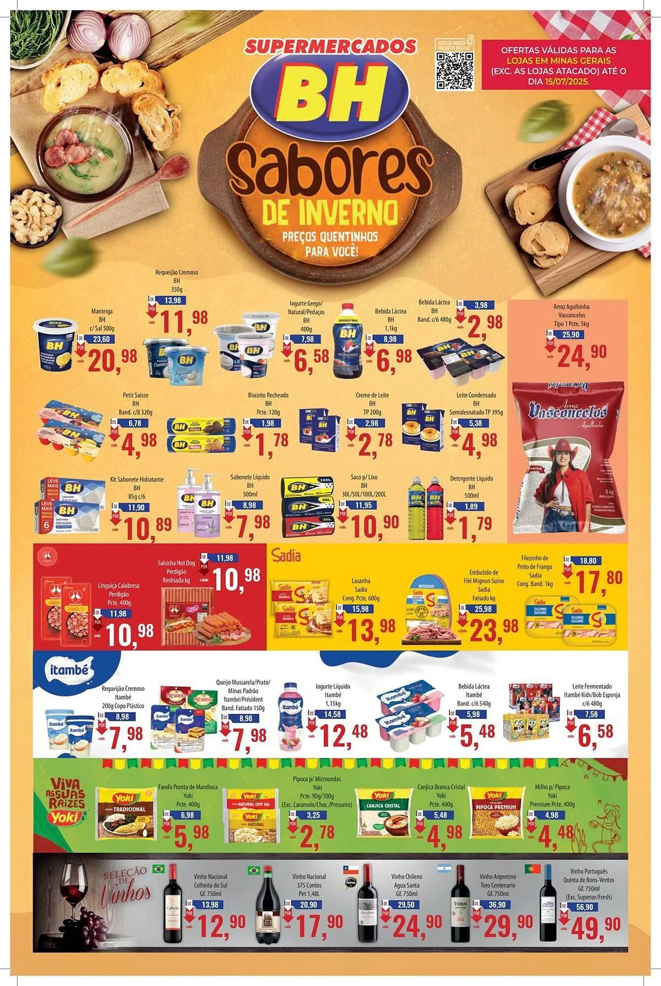 Encarte de Catálogo Supermercados BH 1 de julho até 15 de julho 2025 - Pagina 1