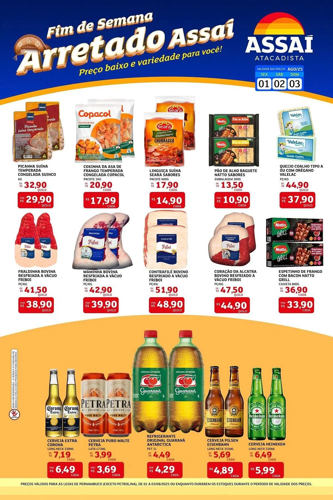 Encarte de Catálogo Assaí Atacadista 1 de agosto até 3 de agosto 2025 - Pagina 1