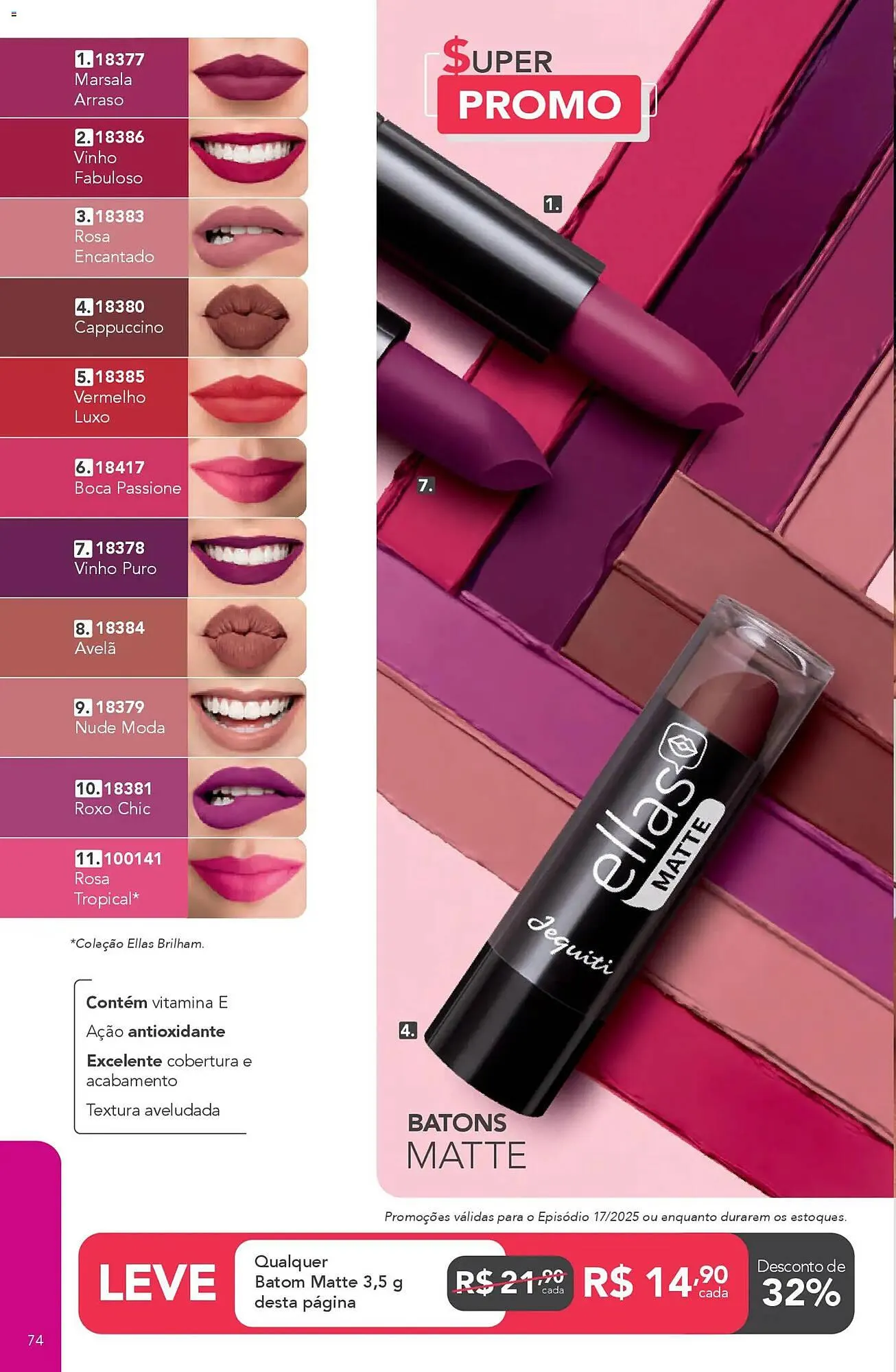 Encarte de Catálogo Jequiti 2 de dezembro até 31 de dezembro 2025 - Pagina 74