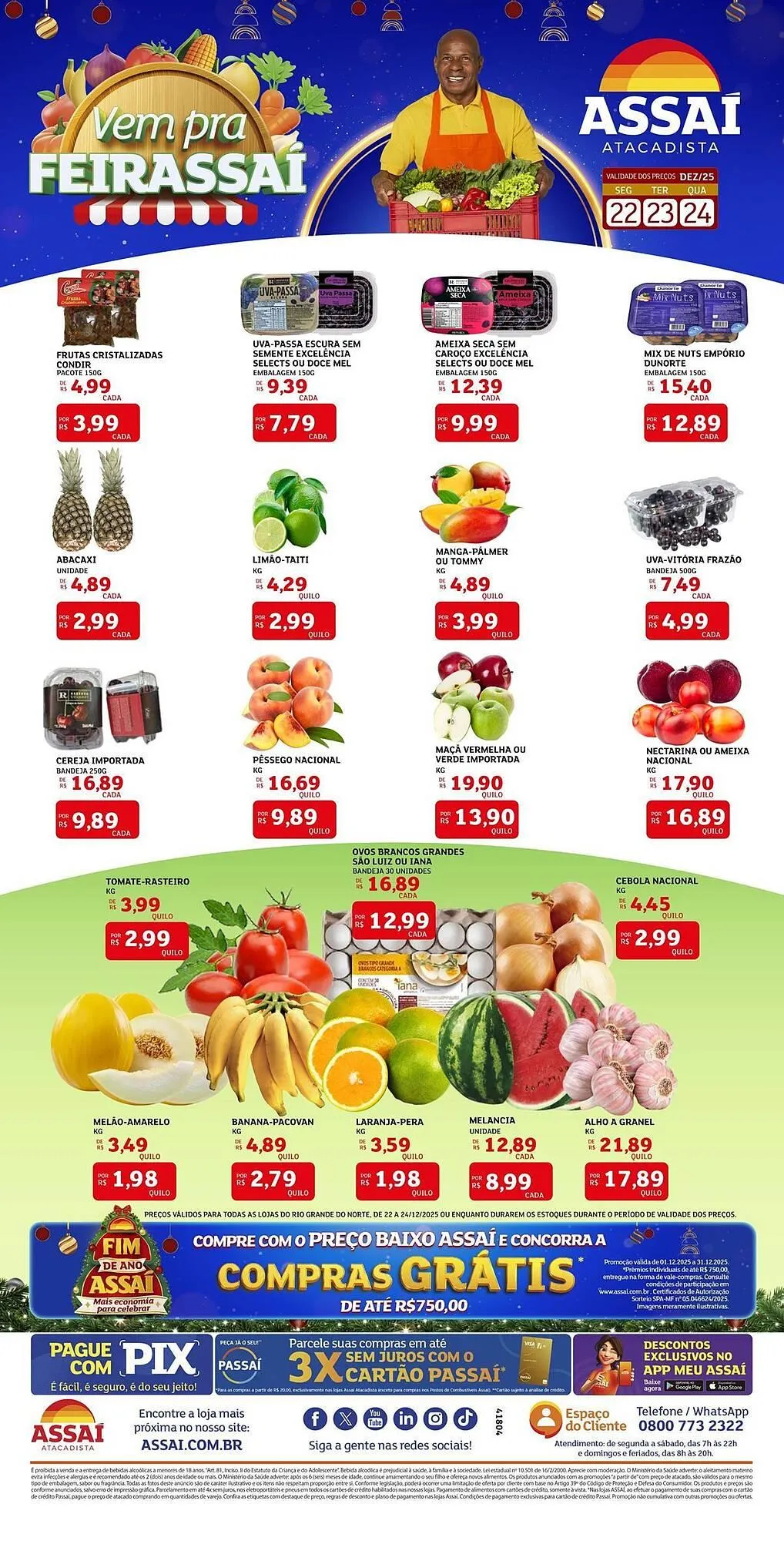 Encarte de Encarte Assaí Atacadista 22 de dezembro até 24 de dezembro 2025 - Pagina 1