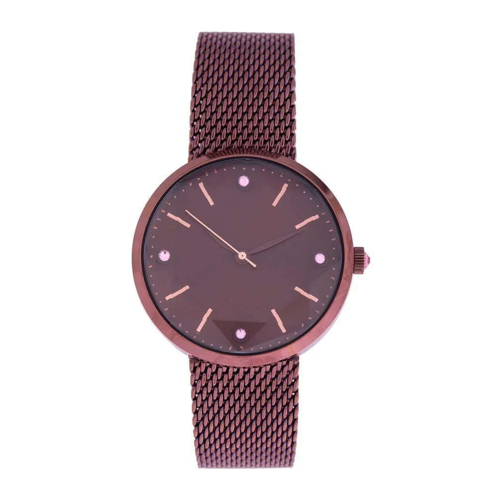 Relógio Analógico Feminino Chilli Beans Pedraria Marrom - RE.MT.1296.0202 M