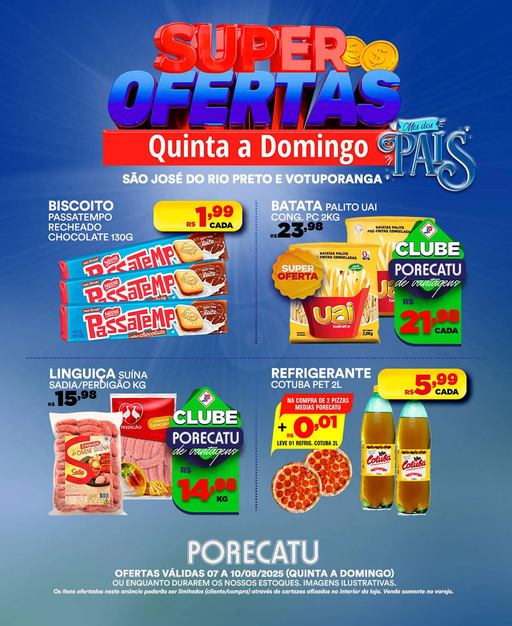 Encarte de Catálogo Supermercado Porecatu 7 de agosto até 10 de agosto 2025 - Pagina 3