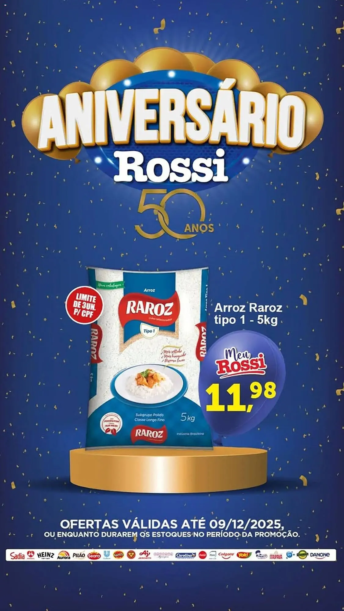 Encarte de Folheto Rossi Supermercado 7 de dezembro até 9 de dezembro 2025 - Pagina 1