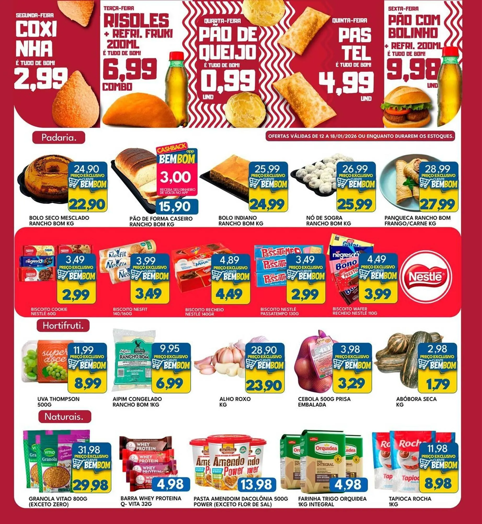 Encarte de Catálogo Rancho Bom Supermercados 12 de janeiro até 18 de janeiro 2026 - Pagina 4