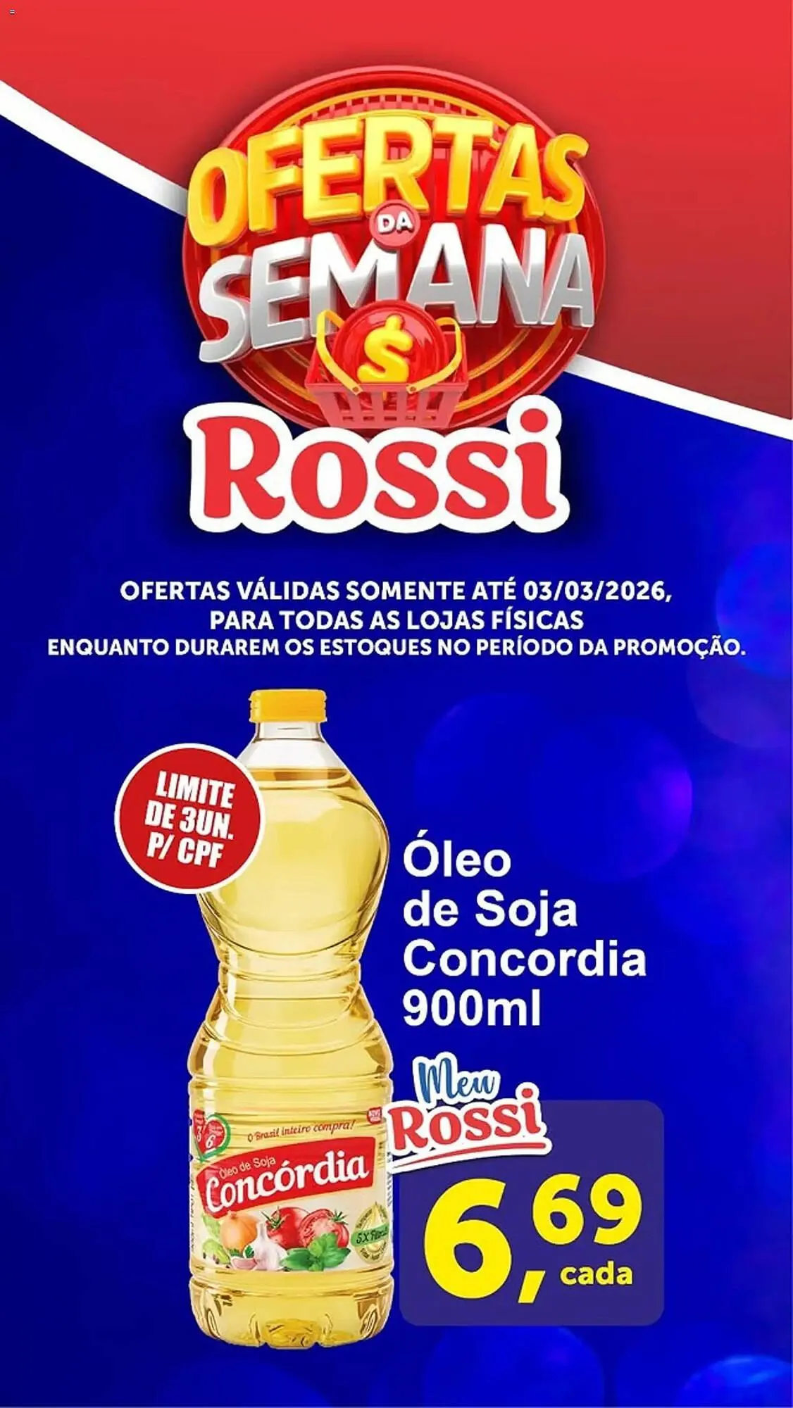 Encarte de Folheto Rossi Supermercado 26 de fevereiro até 3 de março 2026 - Pagina 1
