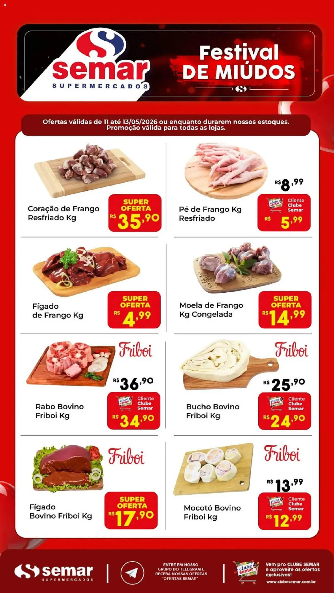 Encarte de Folheto Semar Supermercado 11 de maio até 13 de maio 2026 - Pagina 1